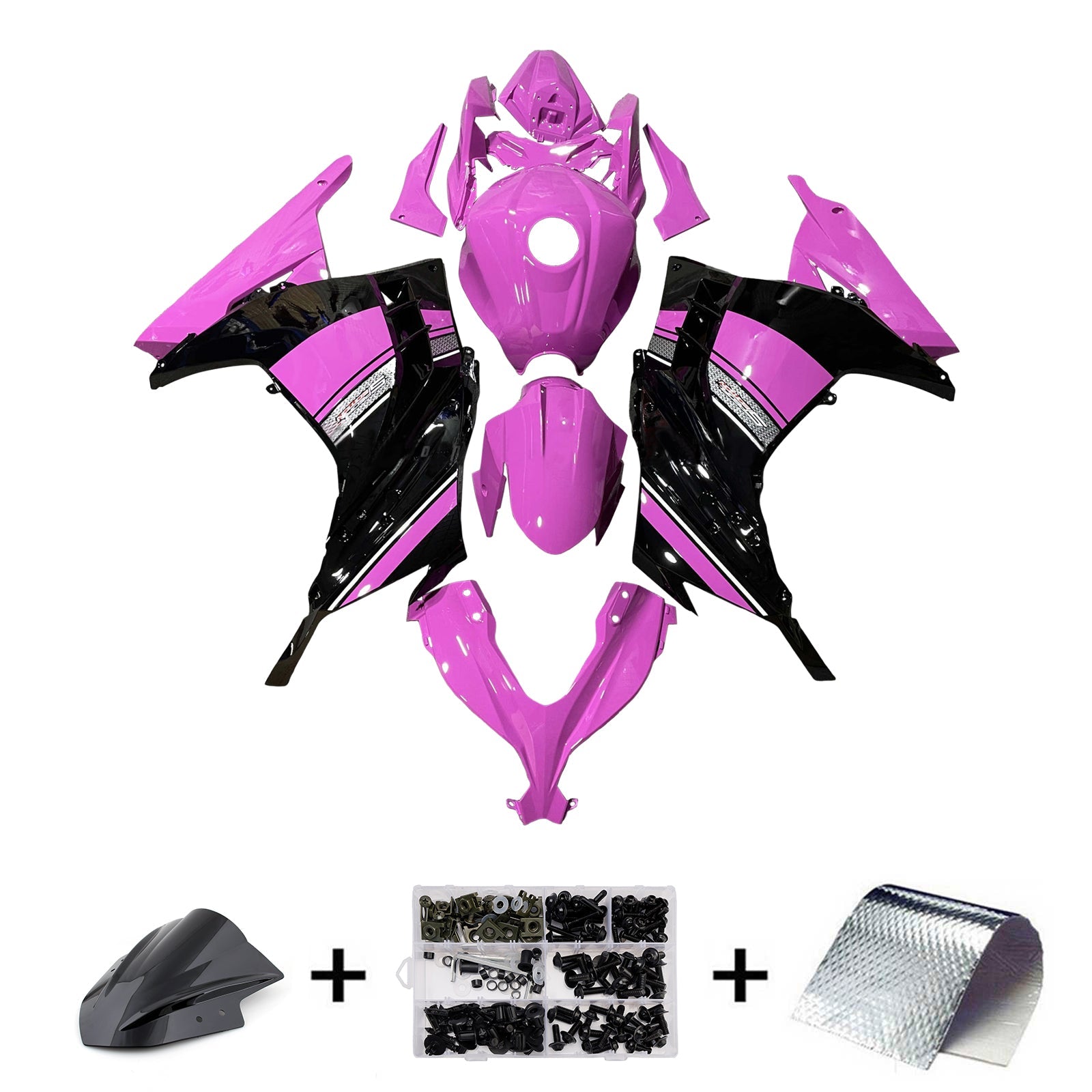 Kit di carenatura a iniezione, carrozzeria in plastica ABS per Kawasaki EX300 Ninja300 2013-2024