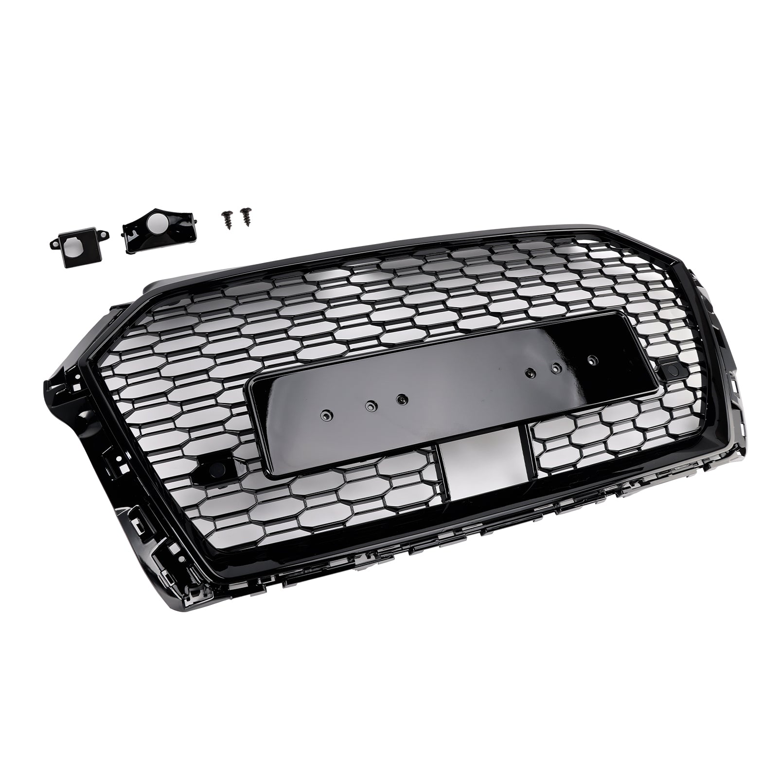 Parrilla delantera tipo panal estilo RS3 para Audi A3 S3 2017-2019 W/ACC negro