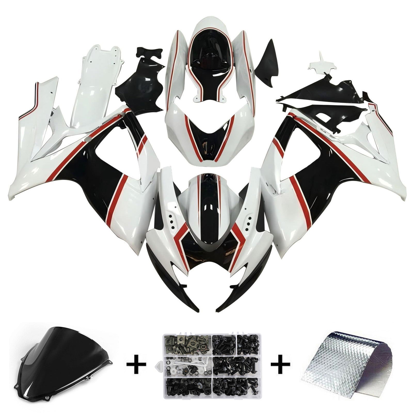 Kit de carénage injecté en plastique ABS pour Suzuki GSXR 600/750 2006-2007 K6