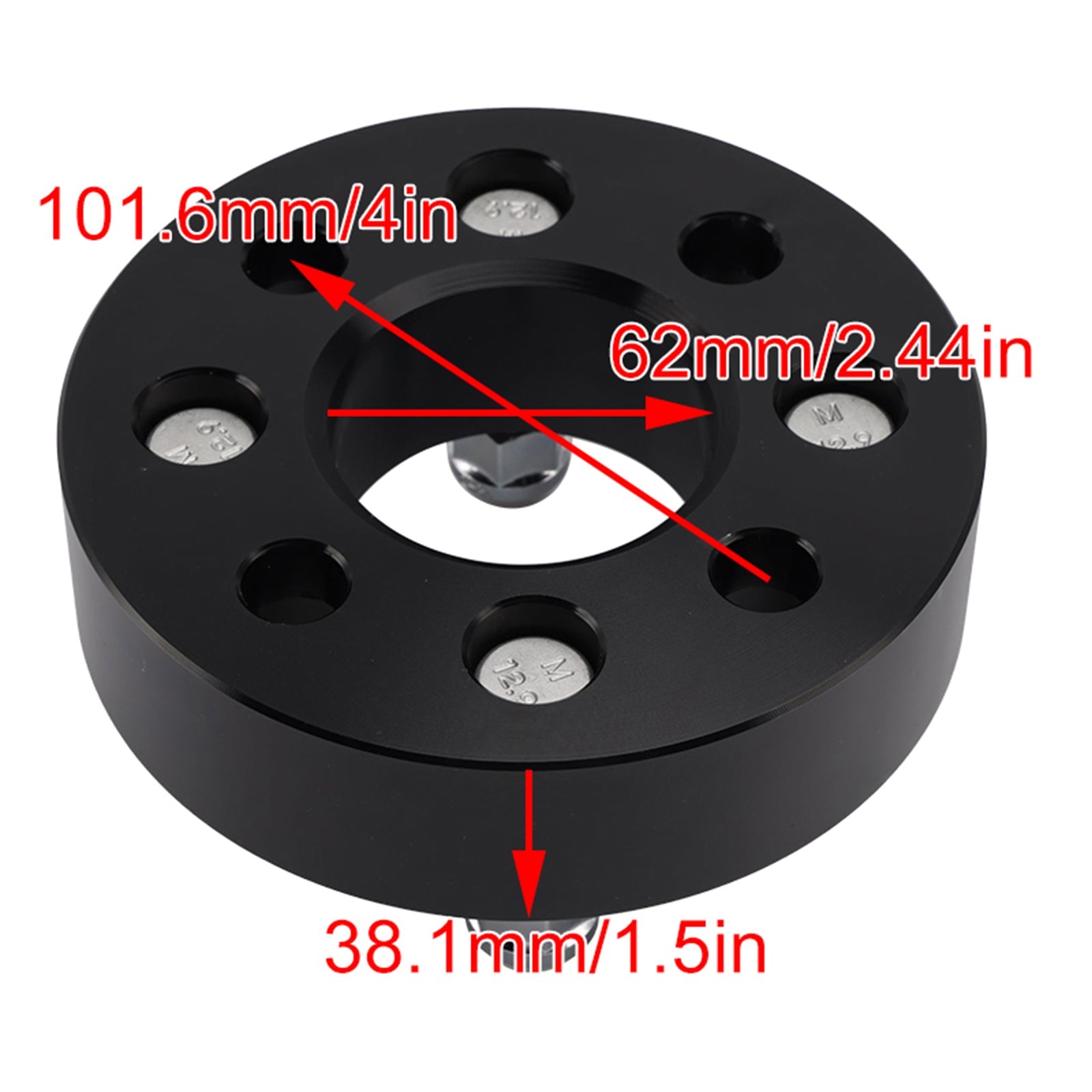 Kit d'entretoises de roues avec écrous de roue 1,5 pouce pour voiturettes de golf Ezgo et Club Car