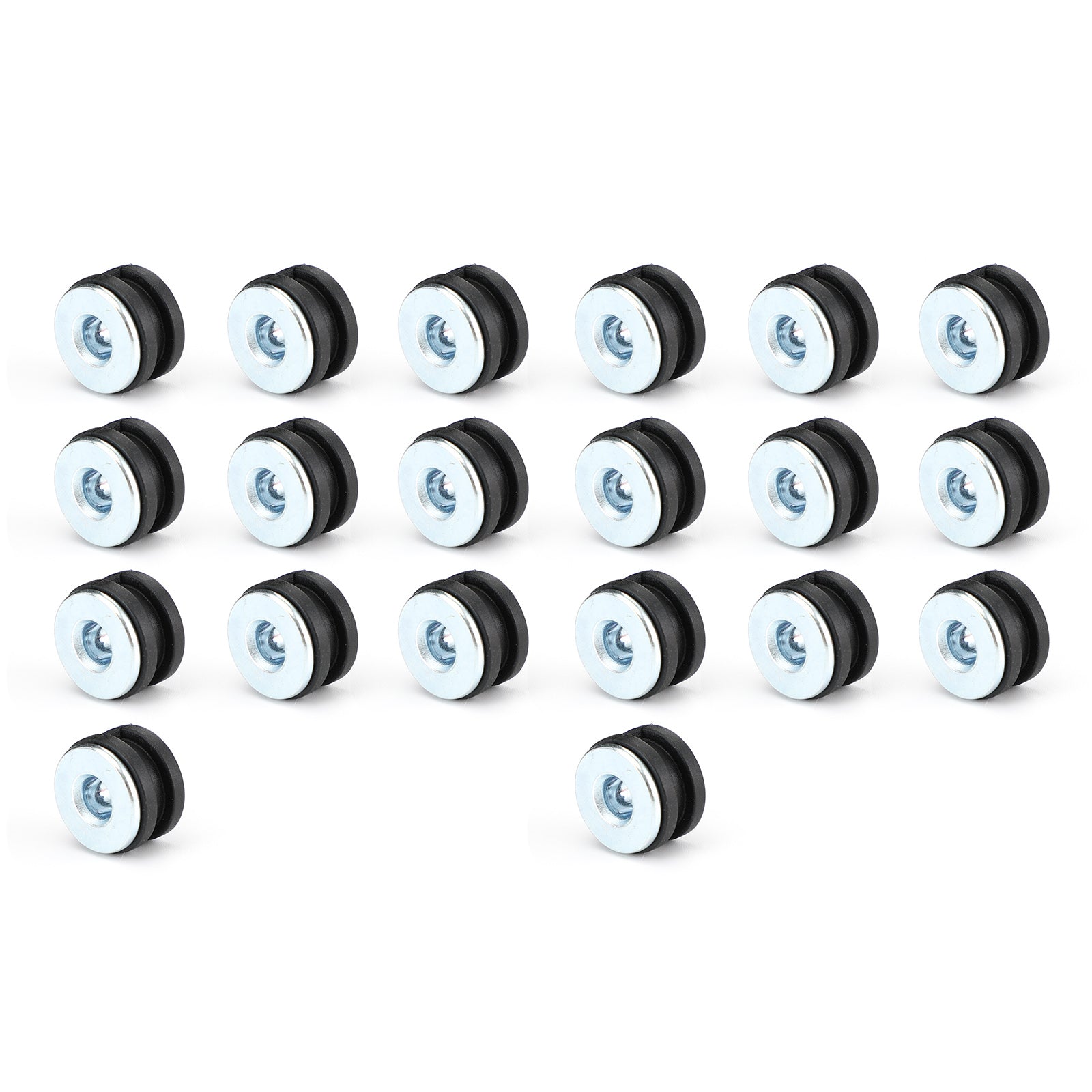 20 Pack d'Assortiment de Bagues en Caoutchouc pour Moto, Adapté au Carénage Yamaha Universel