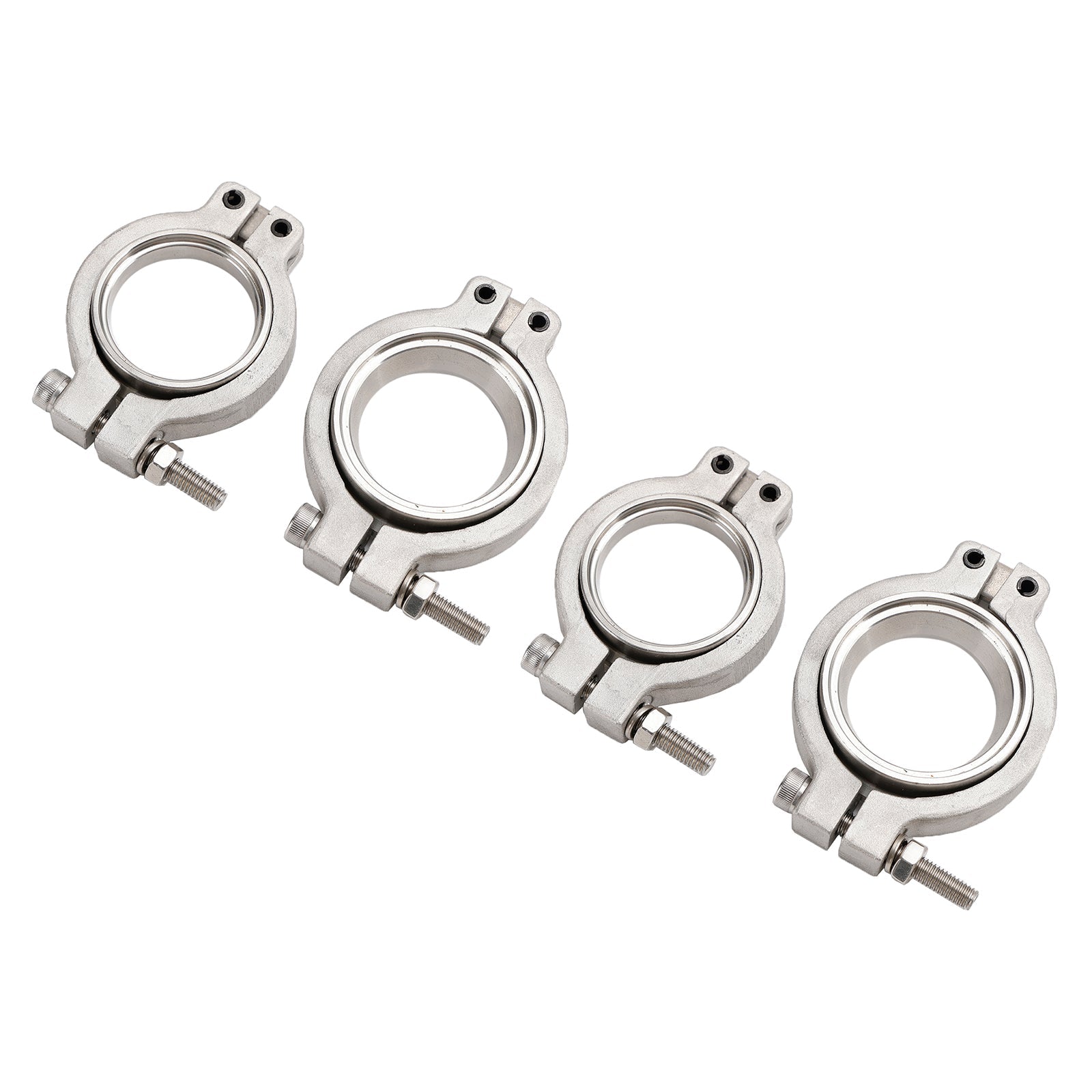 Kit de 4 colliers de serrage V-Band TiAL MV-S 38 mm pour soupape de décharge, avec vis, écrous et joints.