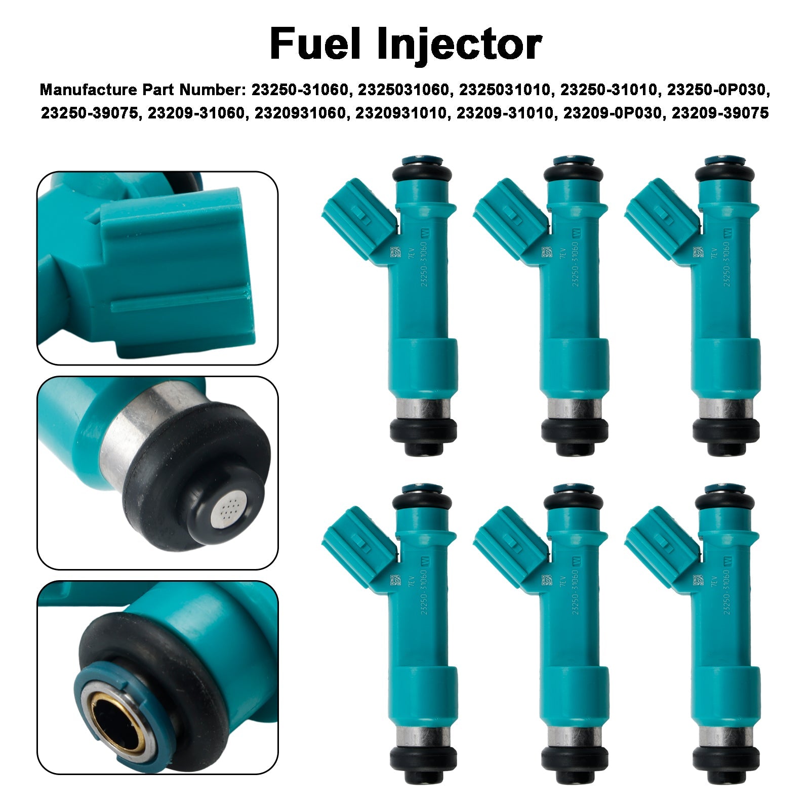 Injecteur de carburant 6 pièces 23250-31060 pour Toyota Tacoma 4Runner FJ Cruiser 23250-31010