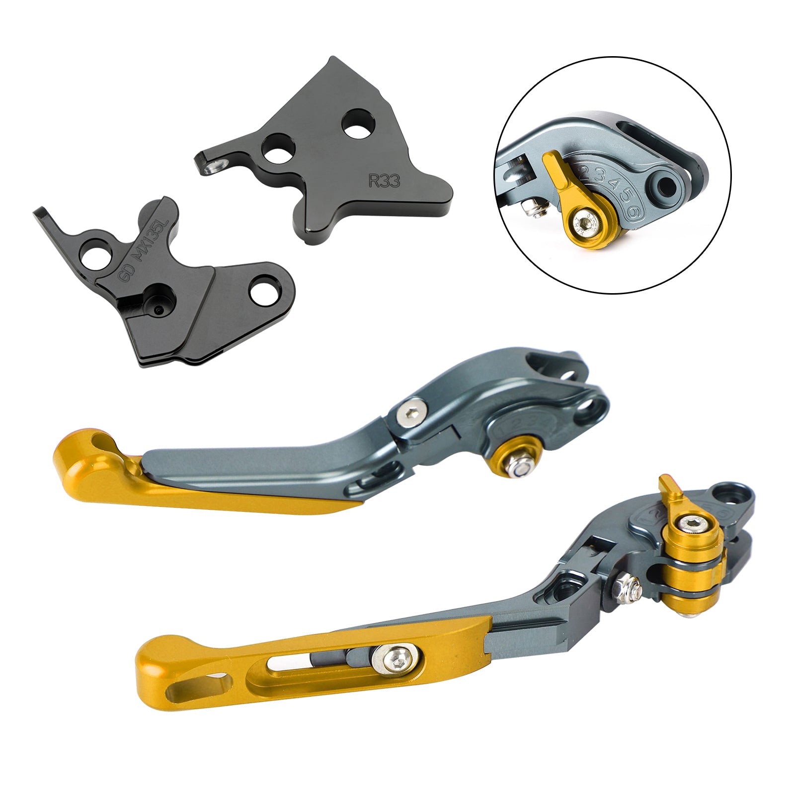 Leva del freno frizione regolabile per Yamaha YBR125 2005-2014