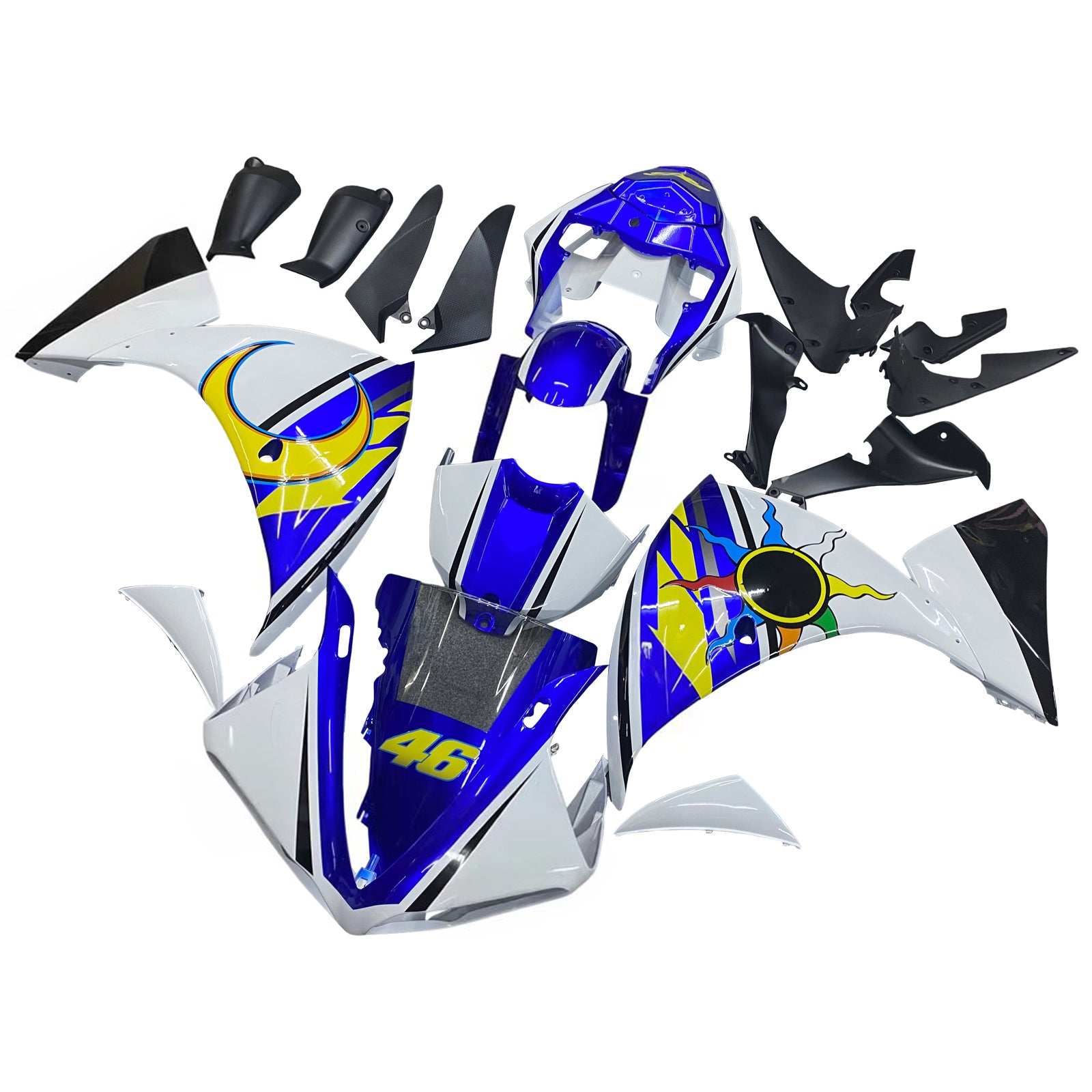 Kit de carénage en plastique ABS injecté compatible avec Yamaha YZF-R1 2009-2011