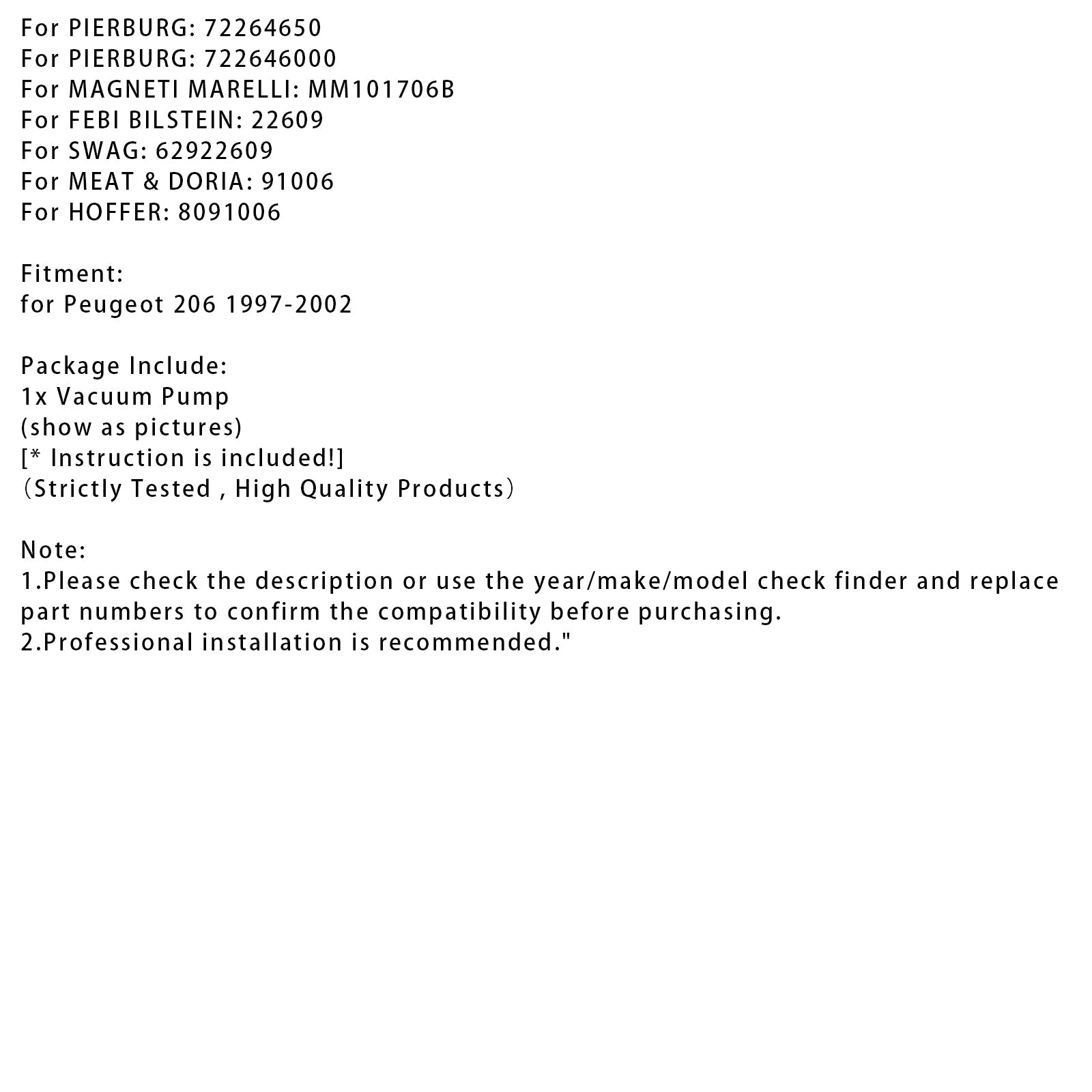 Pompa a vuoto Peugeot 306 1.9d 1997-2002 456542 963049980