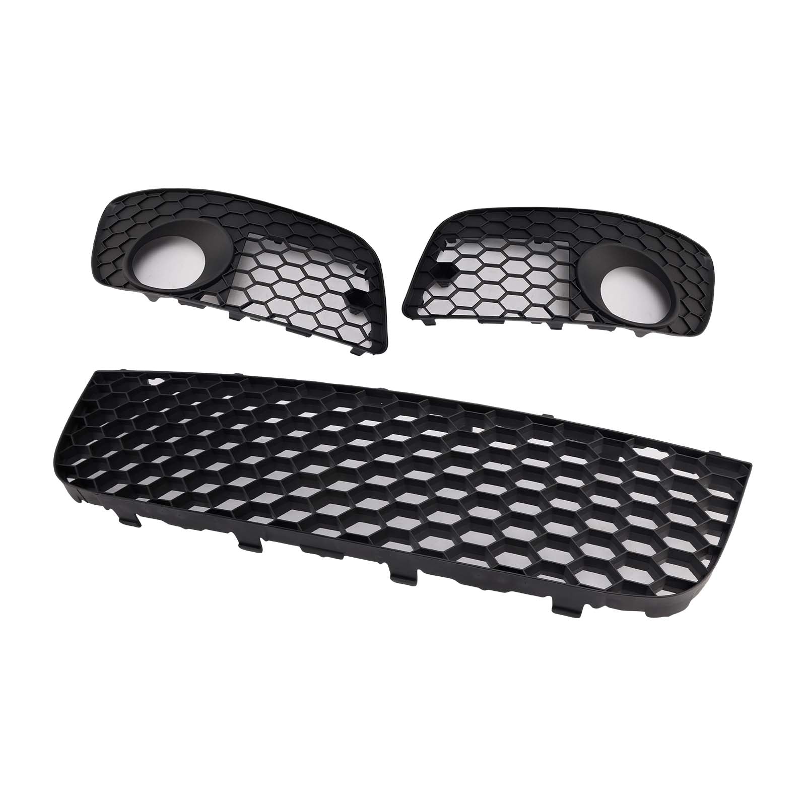 Griglia inferiore del paraurti anteriore + copertura fendinebbia (3 pezzi) per VW Golf MK5 GTI (2006-2009)
