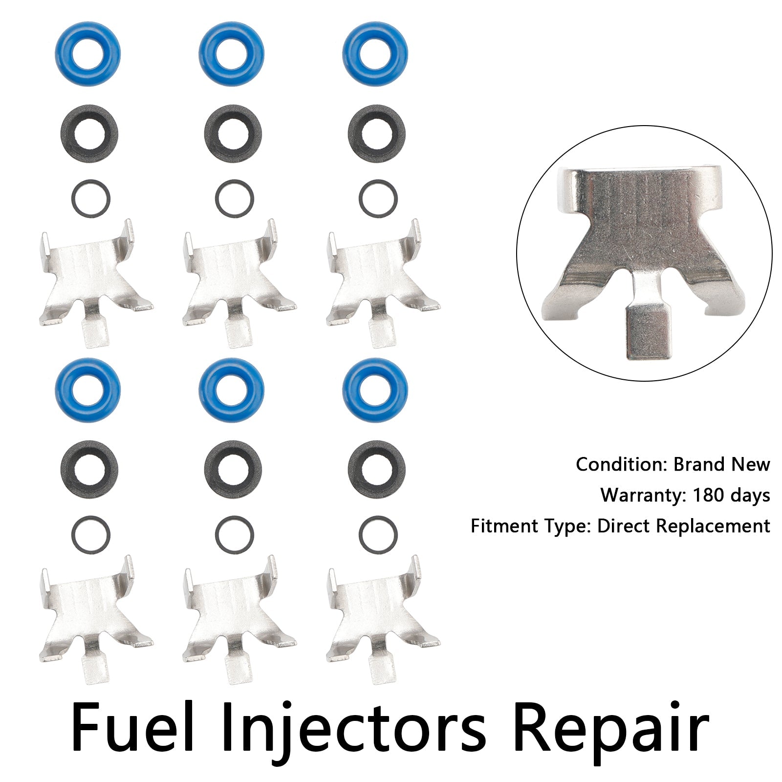 Kit di giunti di riparazione dell'iniettore a 6 pezzi per Ford F150 3,5 L Turbo Ecoboost 2011-2016