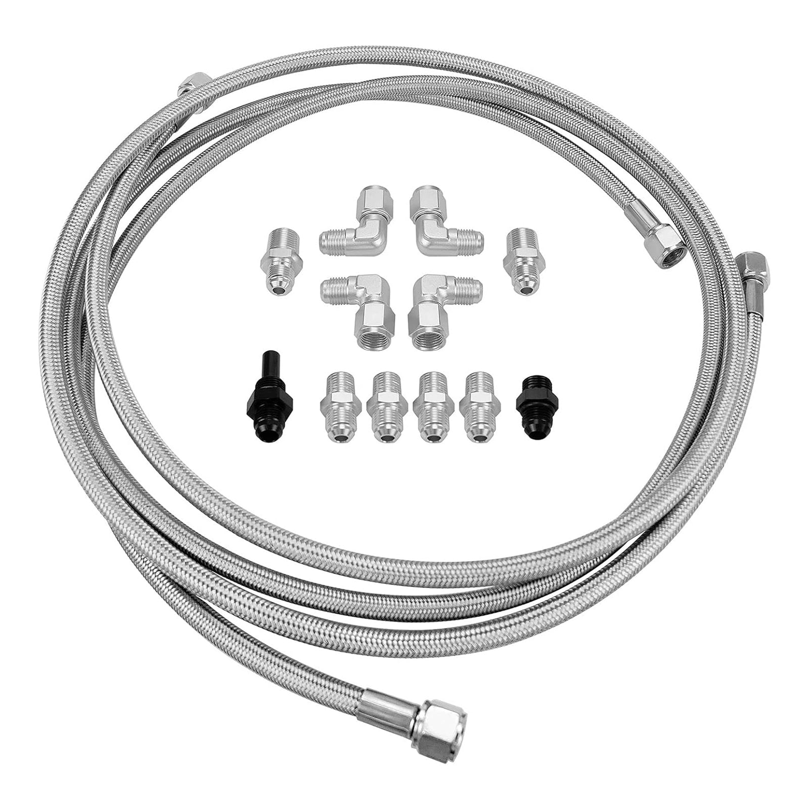 70" ruostumattomasta teräksestä punottu vaihteiston jäähdytysletku Turbolle 700R4-4L60-4L60E - 4L65E
