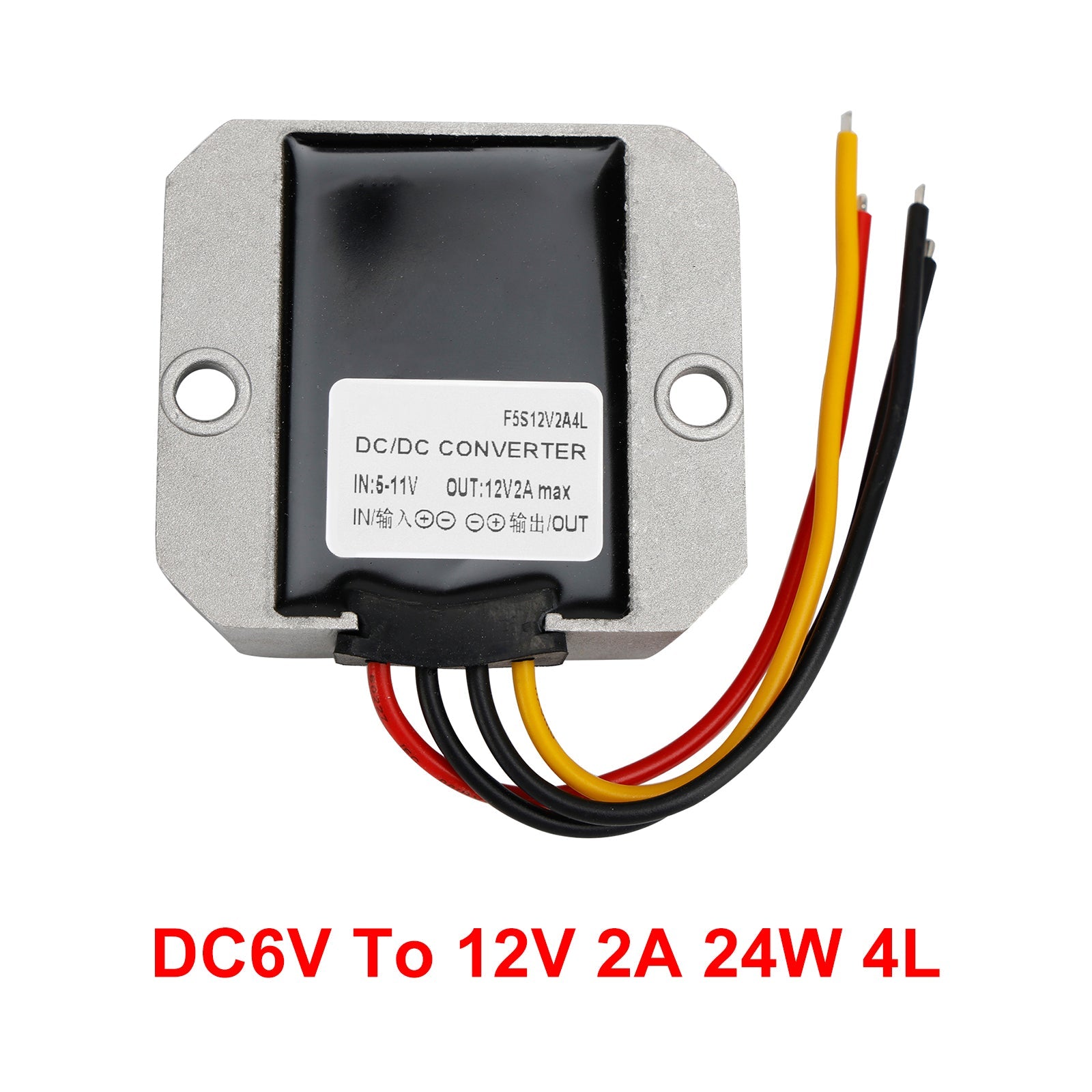 Convertisseur régulateur d'alimentation élévateur DC-DC 6 V à 12 V 2 A 24 W étanche