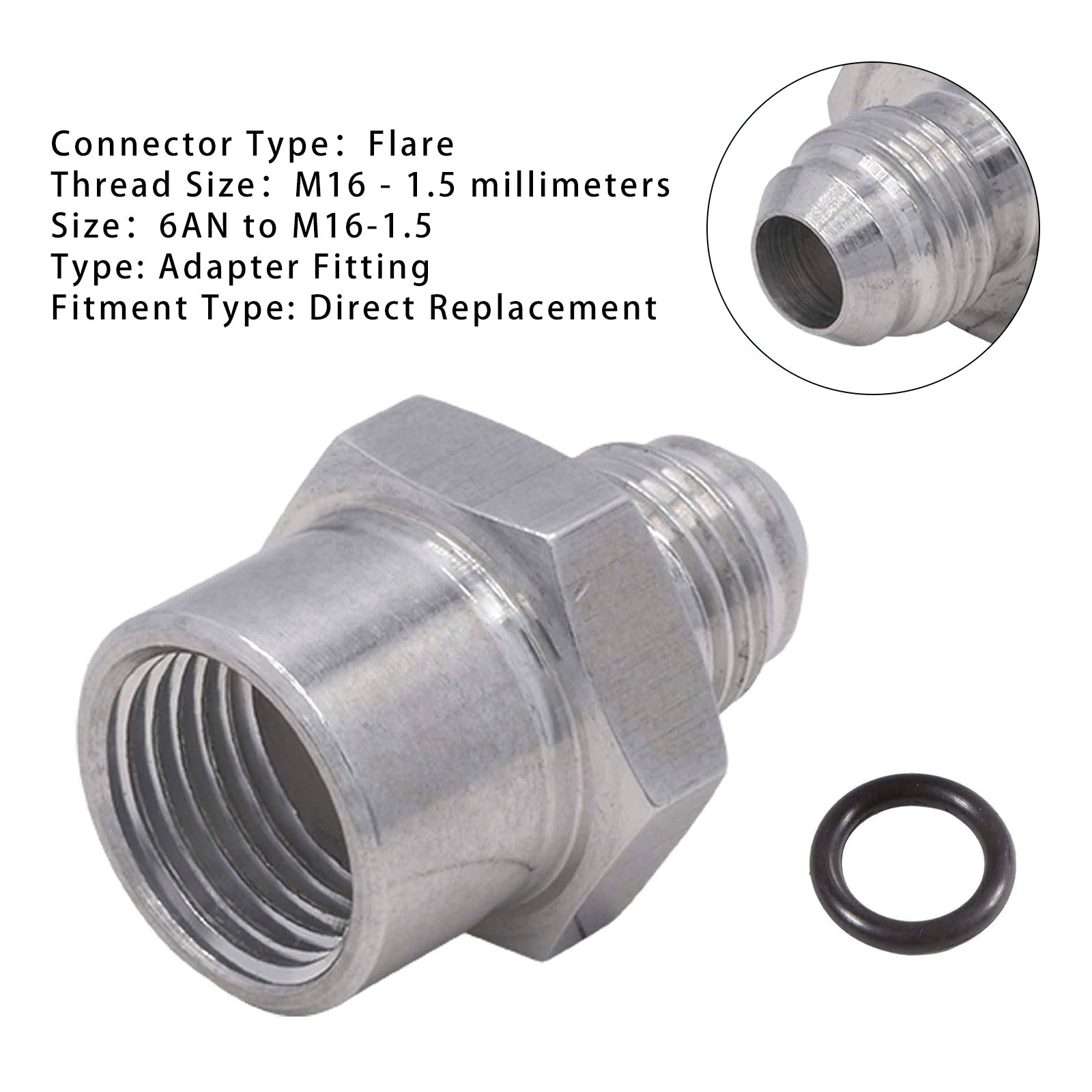 6an Adattatore di alimentazione a combustibile maschile collegato a un connettore femminile M16-1,5