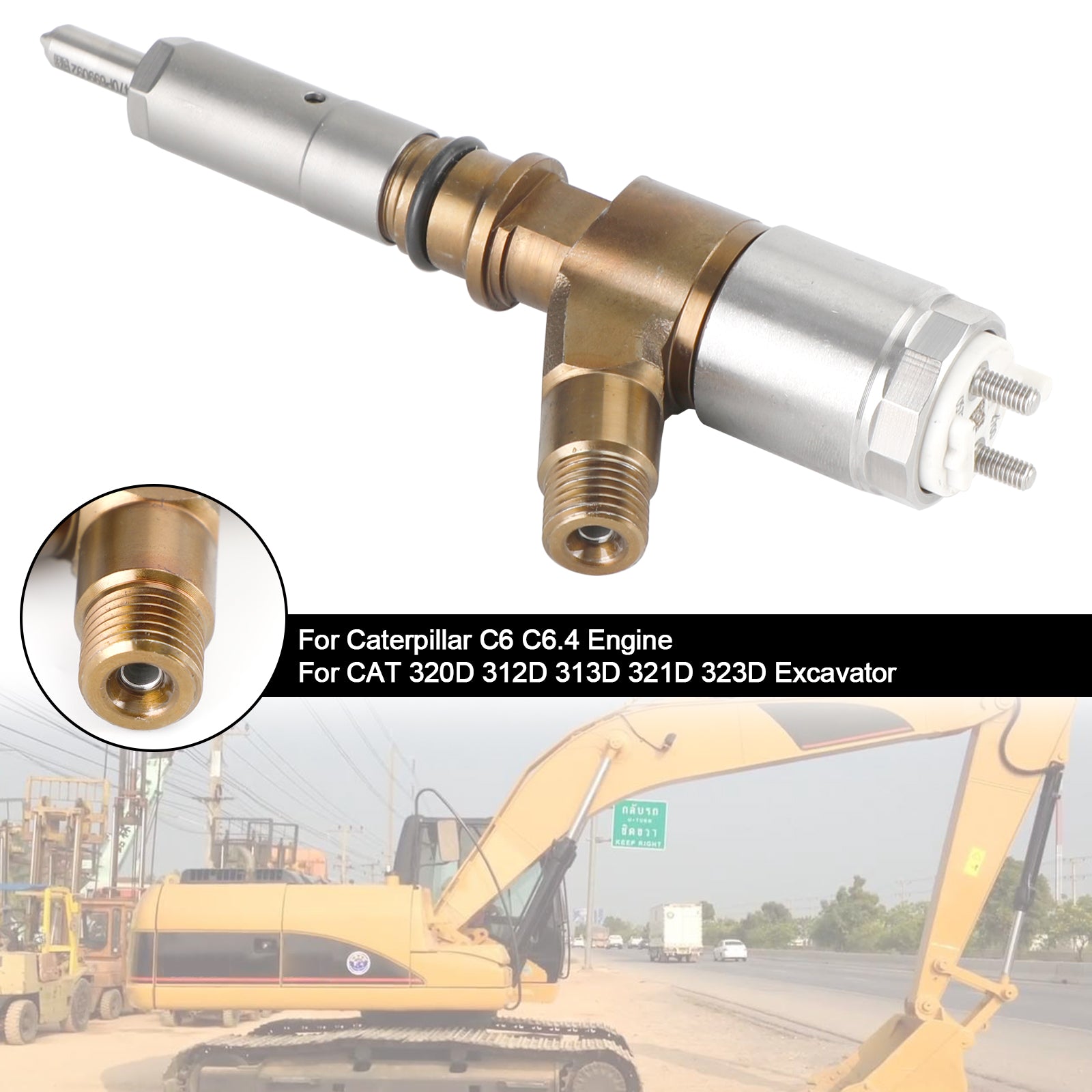 1PCS Fuel Injector 3264700 Pour Caterpillar C6 C6.4 Pour CAT 320D Excavator