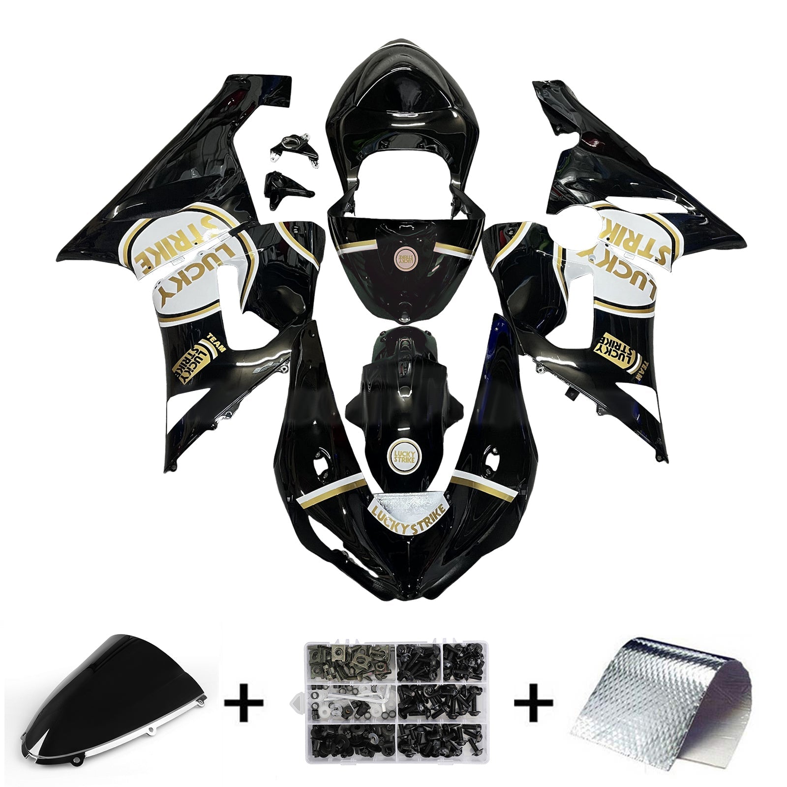 Kit de carénage par injection, carrosserie en plastique ABS pour Kawasaki ZX6R 636 2005-2006