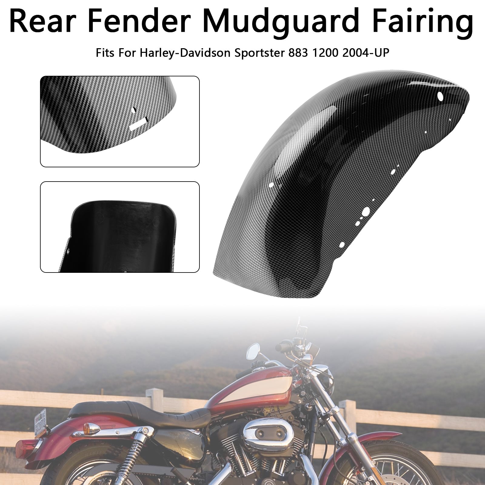 Carénage de garde-boue arrière Sportster 883 1200 2004-UP