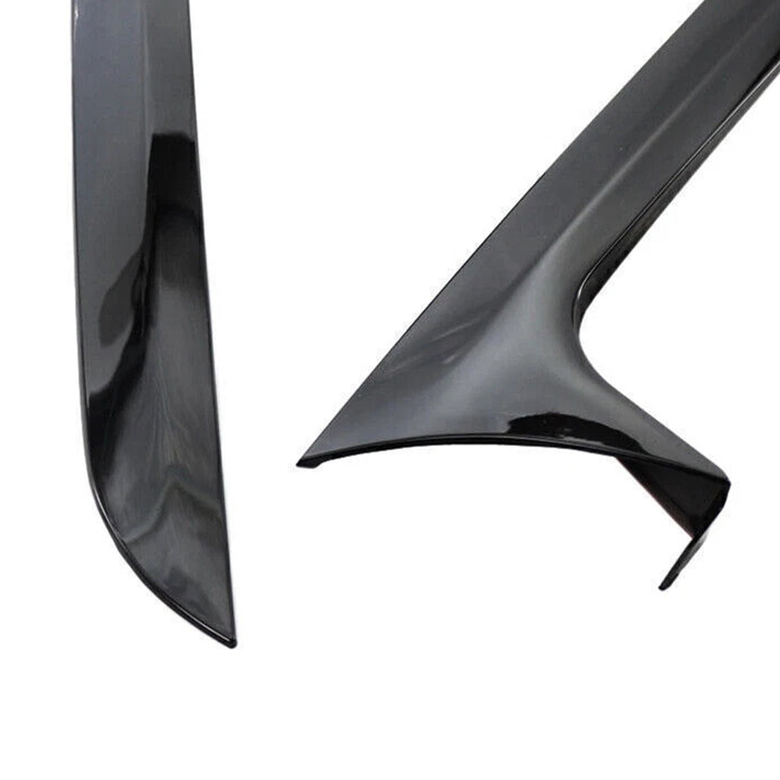 Pari kiiltävän mustaa takaikkunan sivuspoileria Audi A6 C7 Allroad Avant 2012-2018