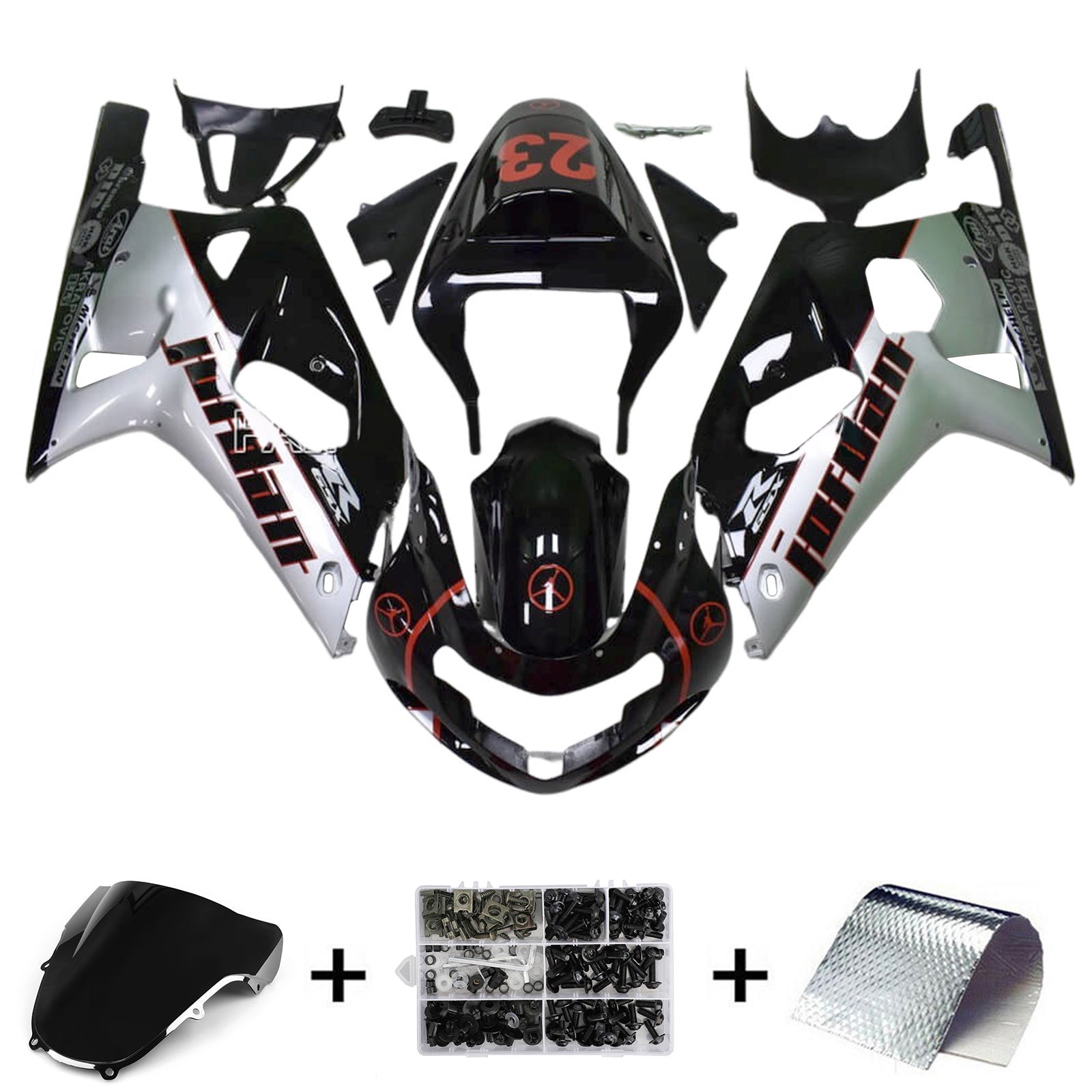 Kit carenatura iniezione carrozzeria Suzuki GSXR600 GSXR750 2001-2003 K1