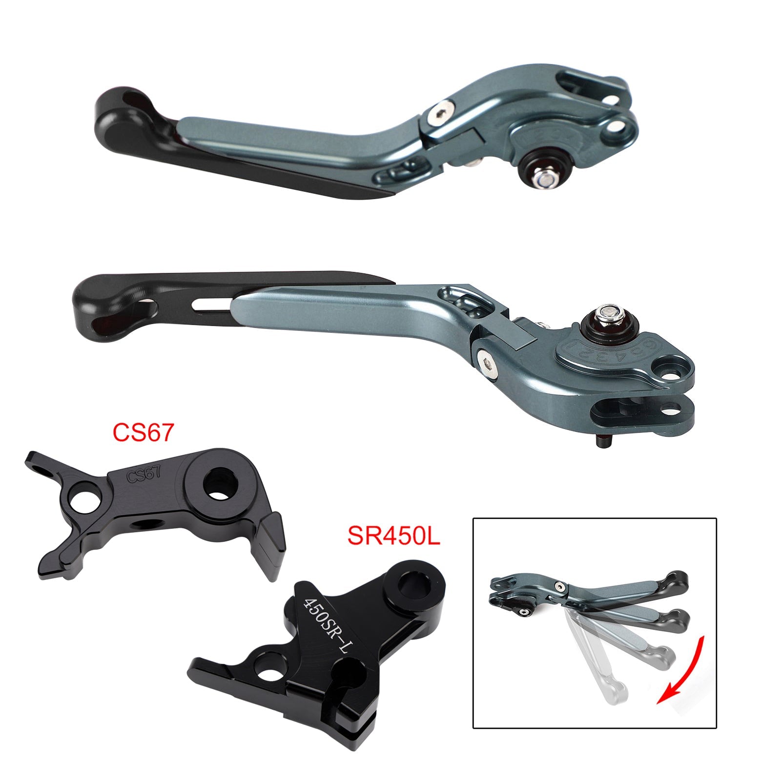 Levier de frein et d'embrayage réglable compatible avec VOGE DS900X 900DSX 2024-2026