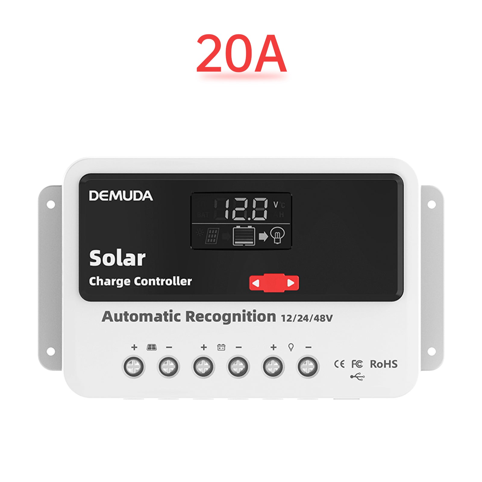 Contrôleur solaire automatique PWM 12 V 24 V 48 V 10 A-60 A, phosphate de fer