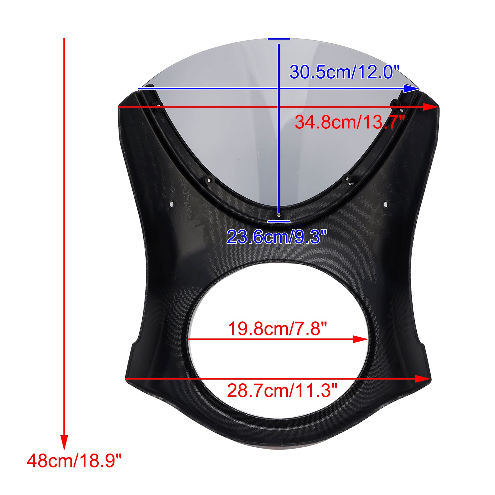 Fiera del parabrezza del faro per eliminatori Kawasaki 500 2024-2025