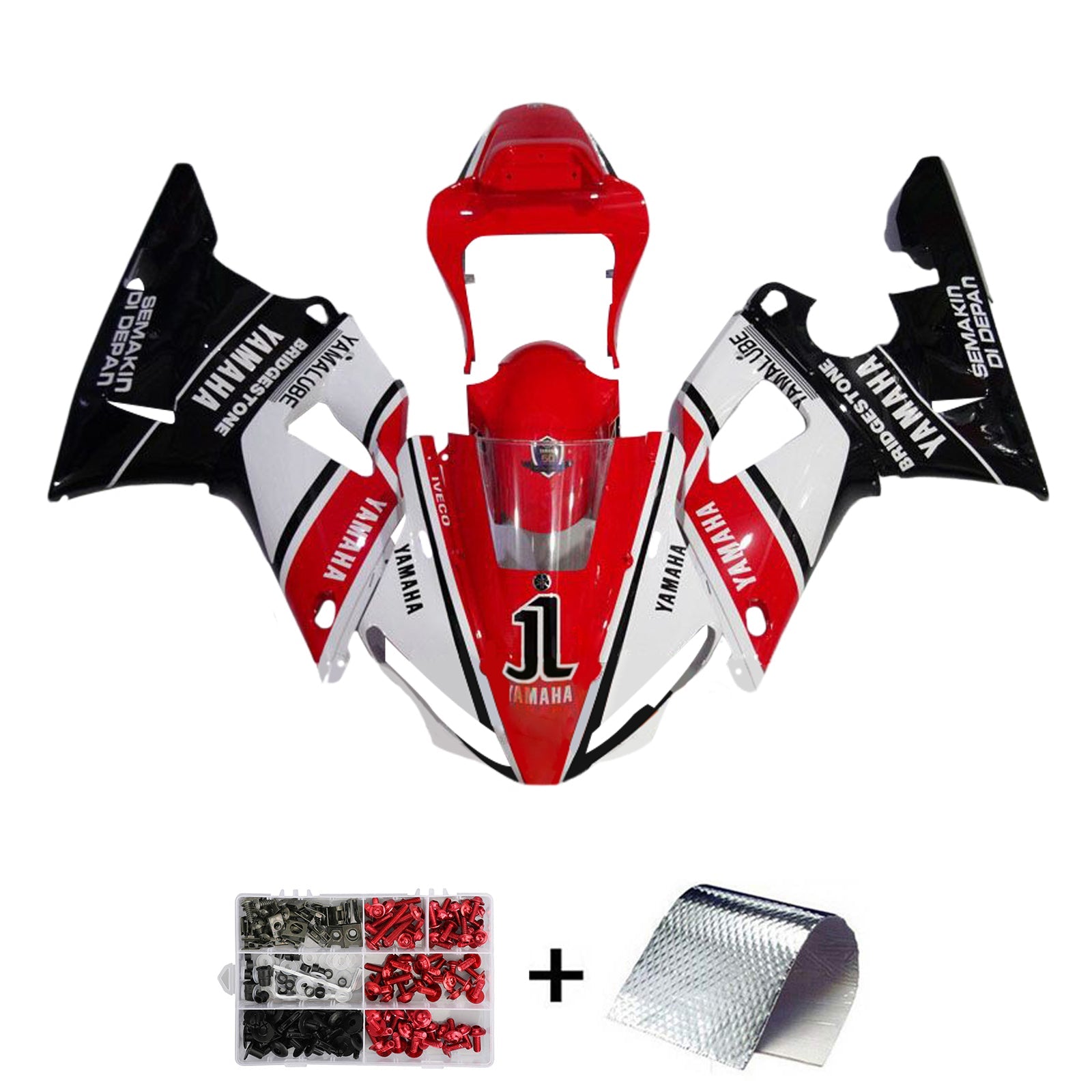 2000-2001 Yamaha YZF 1000 R1 injectiekuipset ABS kunststof carrosserie