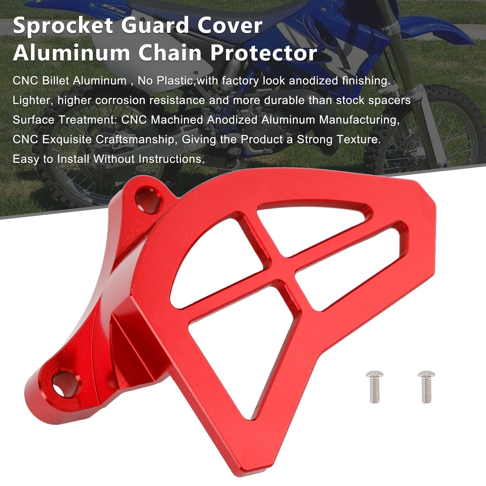 Aluminiowa ochrona i ochrona łańcucha dla Yamaha YZ125 1993-2004