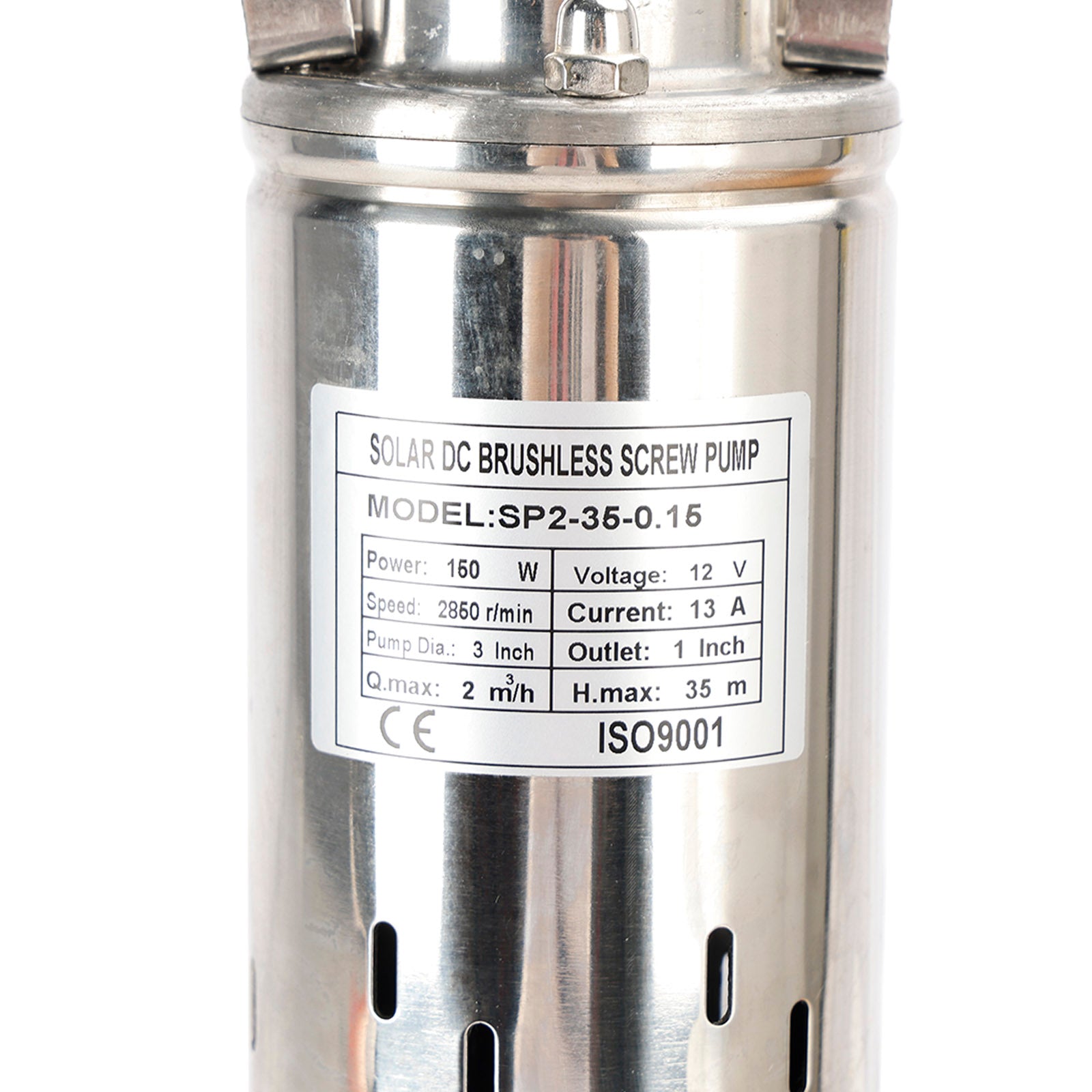 3" 12V 150W MPPT Screw Solar Bore Pump Submersible Deep Well Hole Steel
3" 12V 150W Deep Well Solar Submersible Bore Hole Water Pump Built-in MPPT