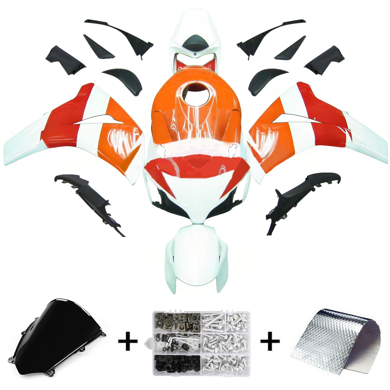 Kit de carénage injecté en plastique ABS pour Honda CBR1000RR 2008-2011