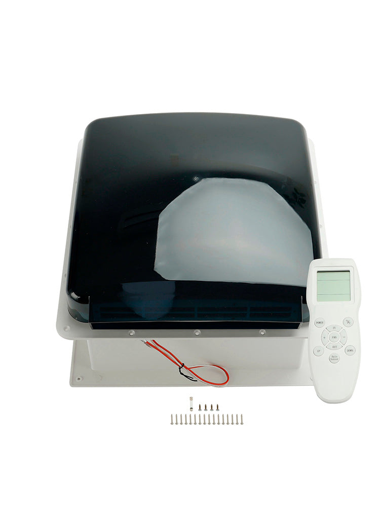 Ventilatore da tetto per roulotte da 14 pollici con lucernario e telecomando 12V, 10 velocità