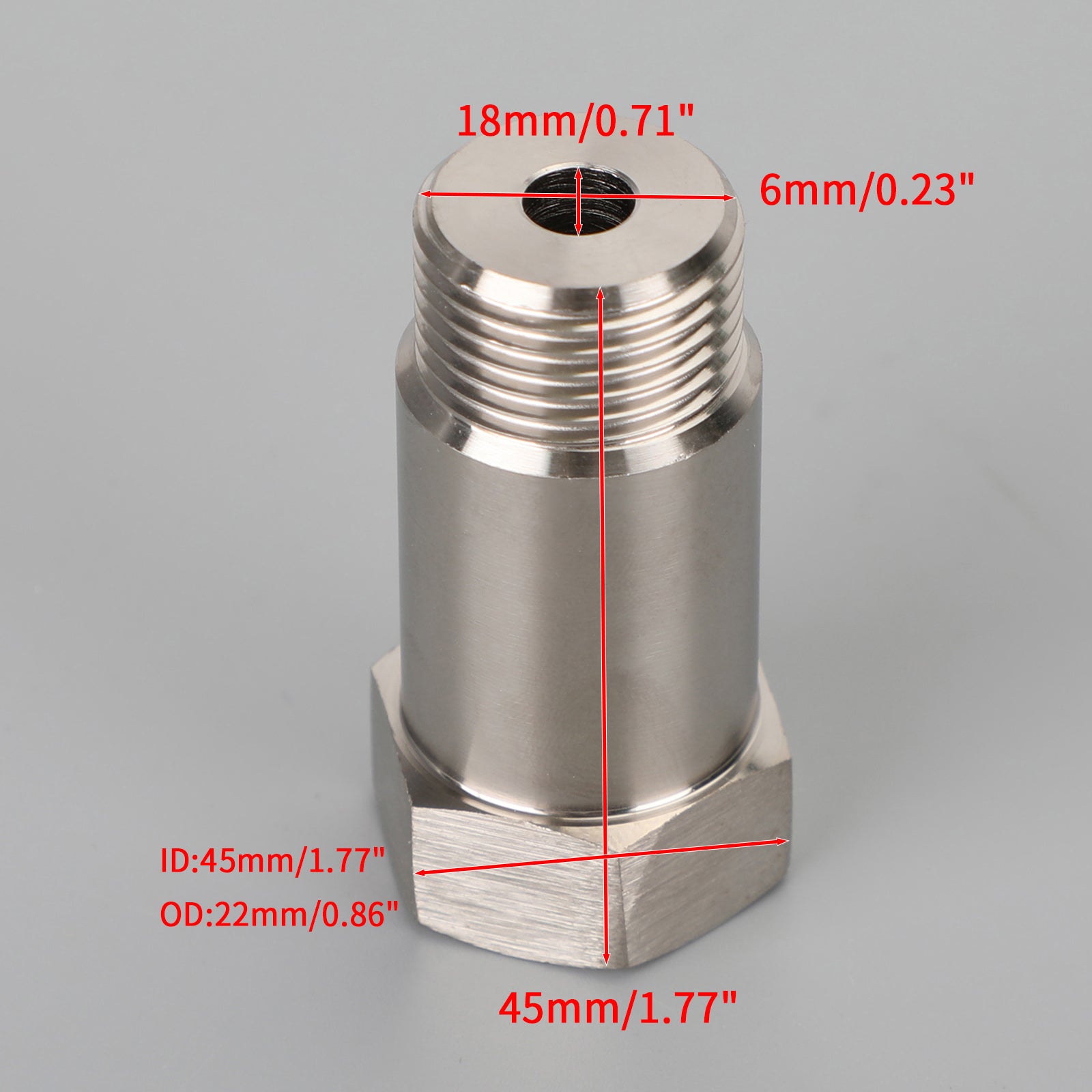 Sensor Test Pipe Extension Extender Adapter Spacer M18 X 1.5 Bung 45mm