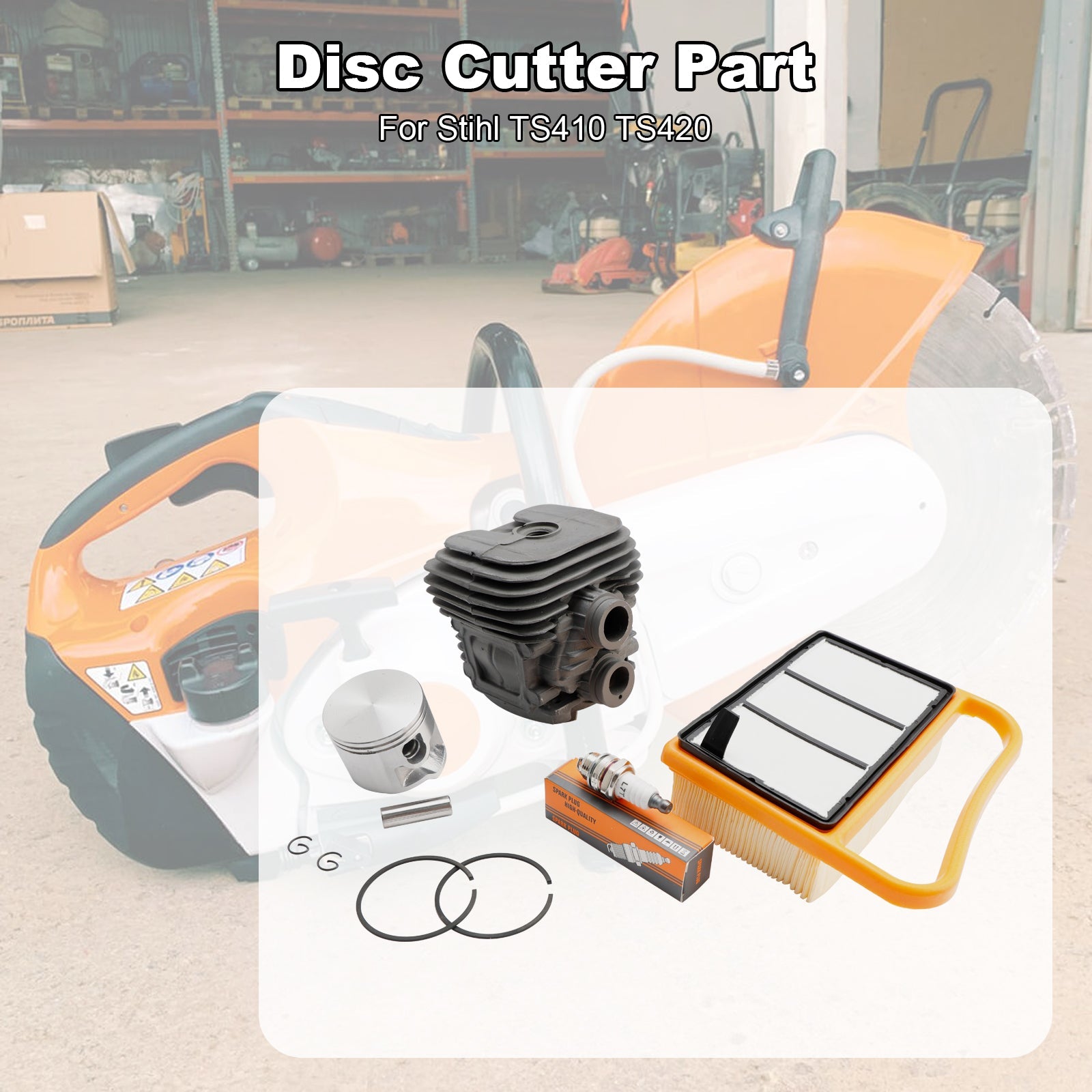 Kit d'entretien de piston de cylindre Stihl TS410 TS420 avec filtre à air 4238 020 1202