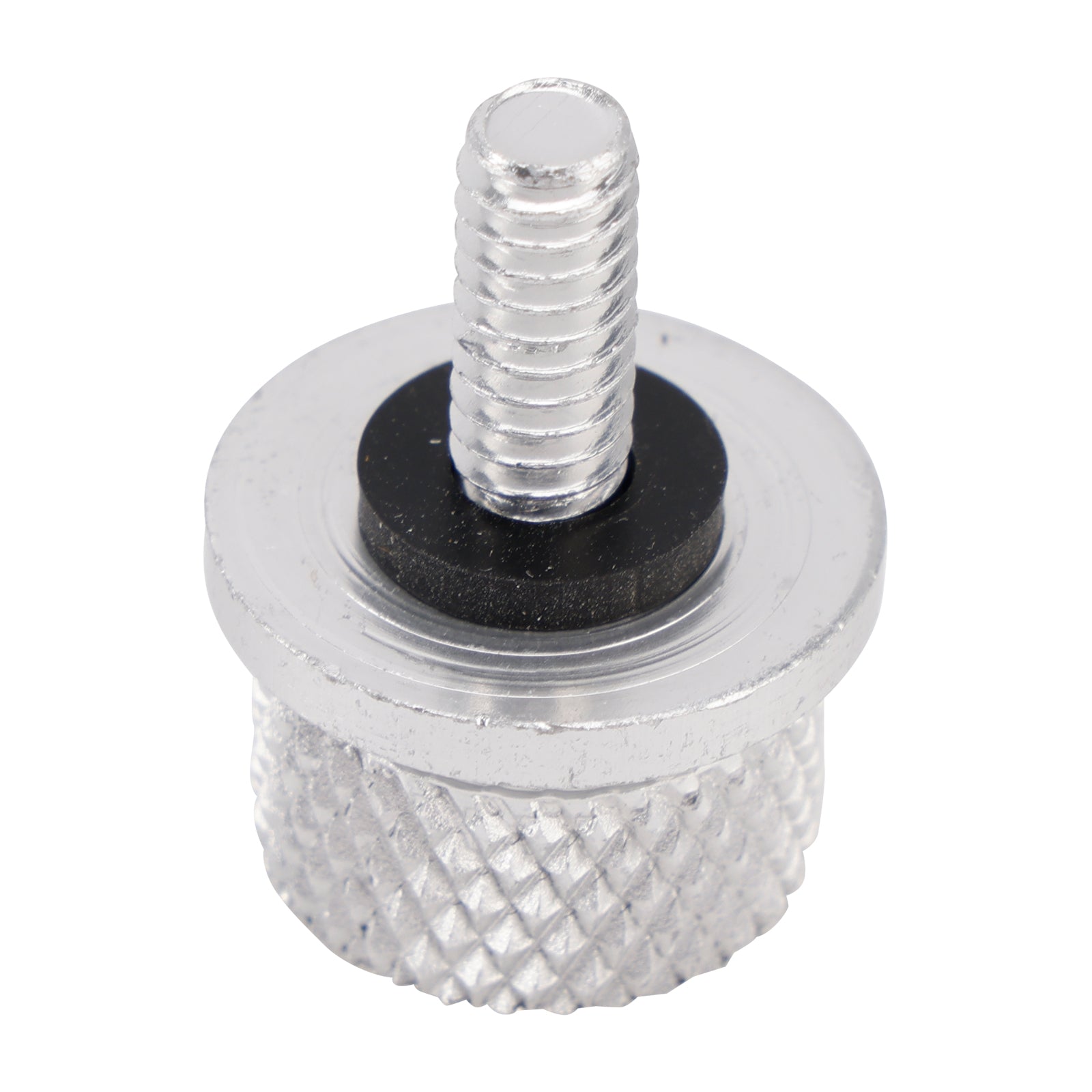 Kit de fixation de plaque de boulon de selle argenté 1/4""-20 pour Touring Softail Dyna 96-23