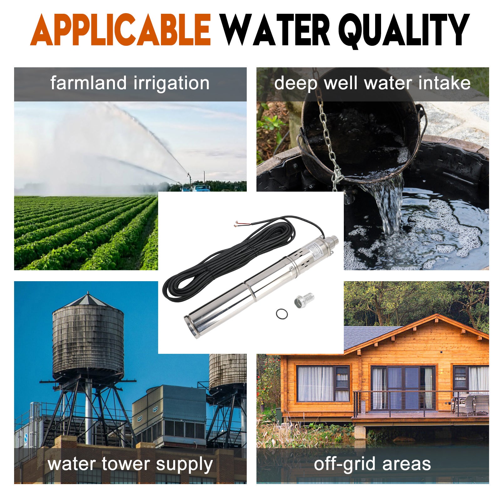 3" 12V 150W MPPT Screw Solar Bore Pump Submersible Deep Well Hole Steel
3" 12V 150W Deep Well Solar Submersible Bore Hole Water Pump Built-in MPPT