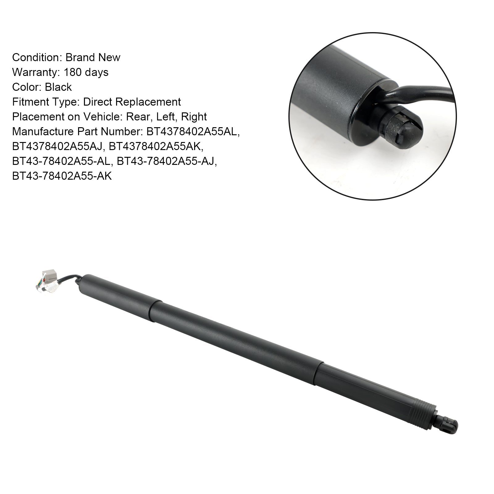 Vérins de hayon arrière gauche ou droit pour Lincoln MKX (2011-2015) - Référence BT4378402A55AL