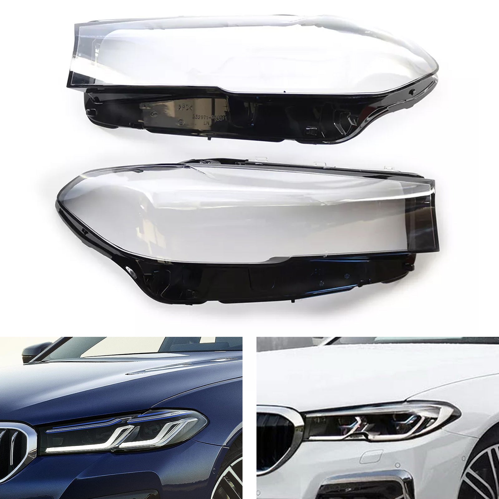 Coque de protection pour phare avant BMW 540i 2019-2022 (2 pièces) 63118084383