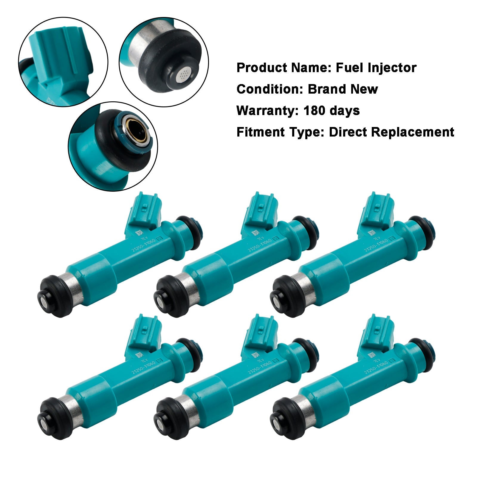 Injecteur de carburant 6 pièces 23250-31060 pour Toyota Tacoma 4Runner FJ Cruiser 23250-31010