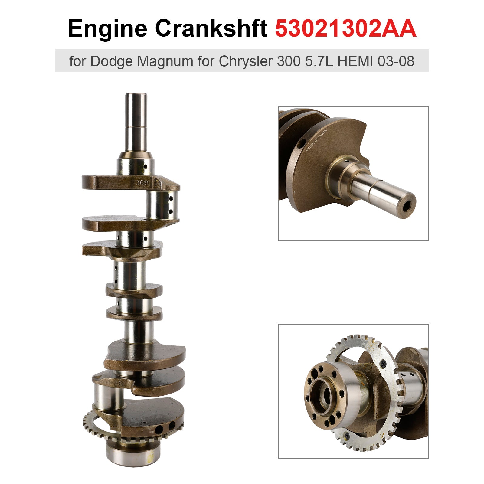 Cigüeñal del motor Dodge Durango 5.7 L 2005-2008 53021302AA 53021300AD