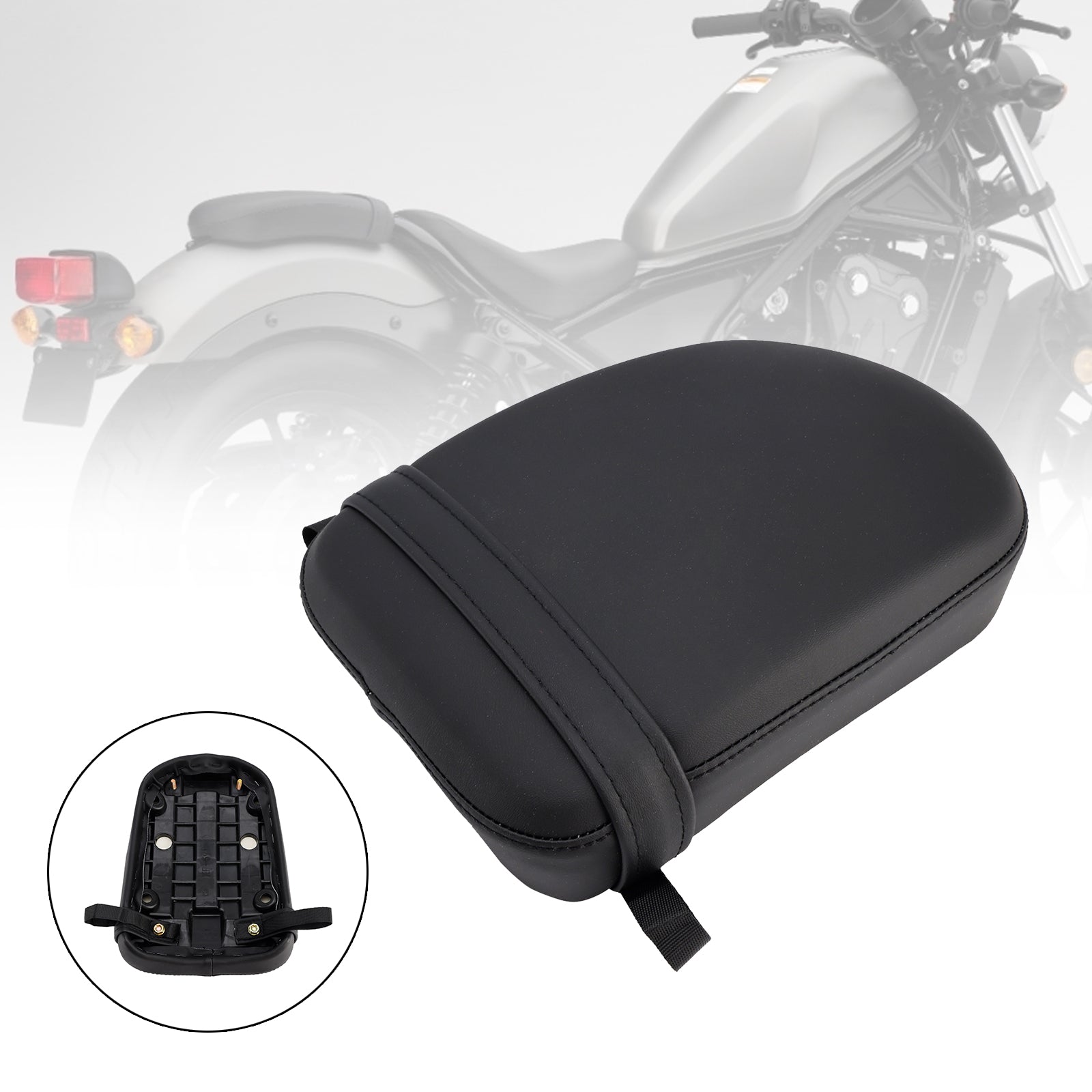 Cojín plano para asiento trasero de pasajero para Honda CMX300 y CMX500 (2017-2024).