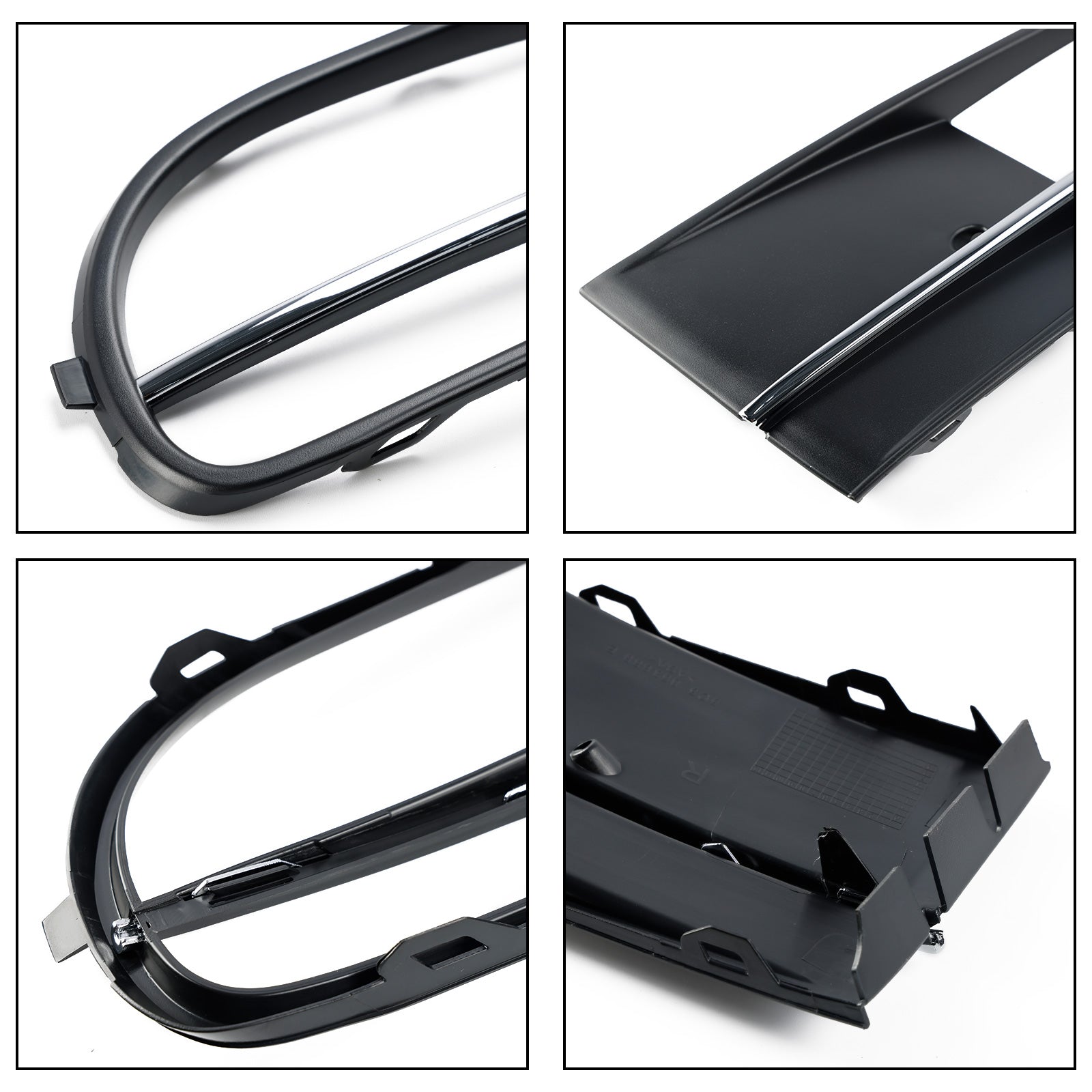 VW Beetle 2012-2016 con rejilla inferior para parachoques delantero + rejilla de luz antiniebla cromada