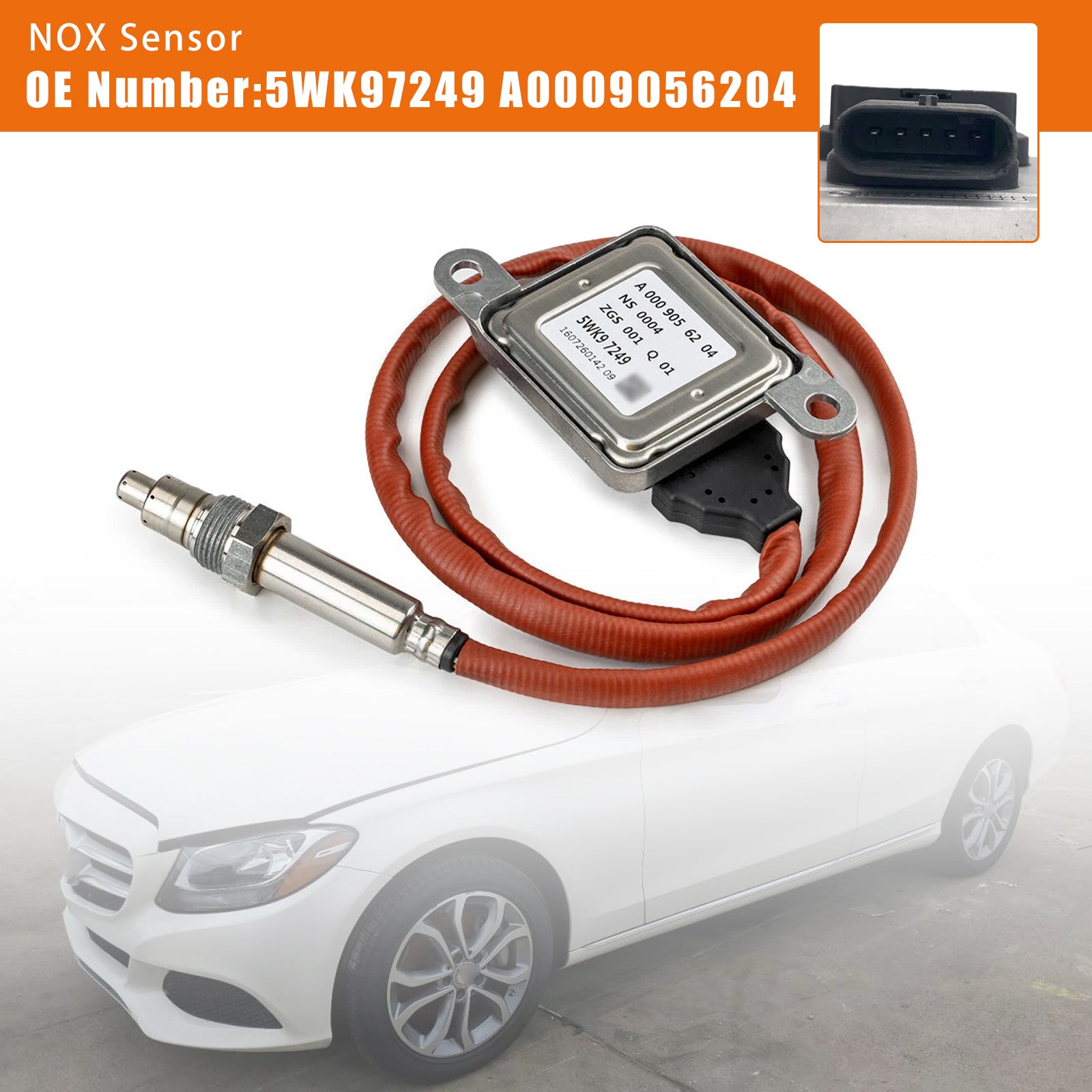 NOx-sensor 5WK97249 A0009056204 voor Mercedes-Benz C-Klasse (W205) 2015-2018