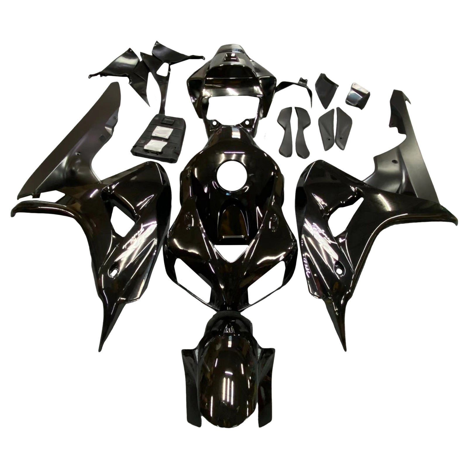 Kit di carenatura nera lucida Abs Fit per Honda CBR1000RR 2006 2007