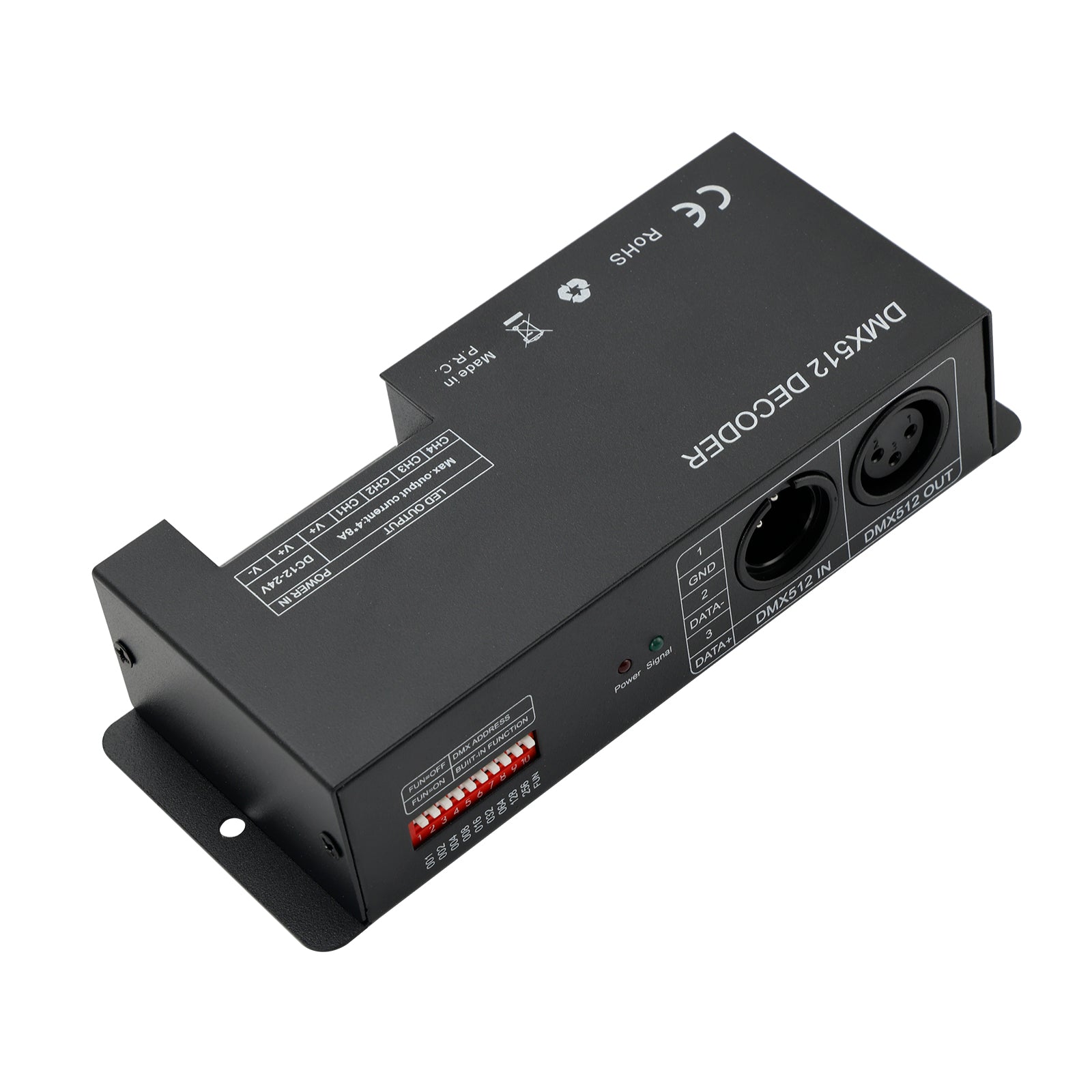 DMX 512 dekoder na 4 kanale RGBW PWM, pogonski gonilnik, krmilnik LED lahkega pasu