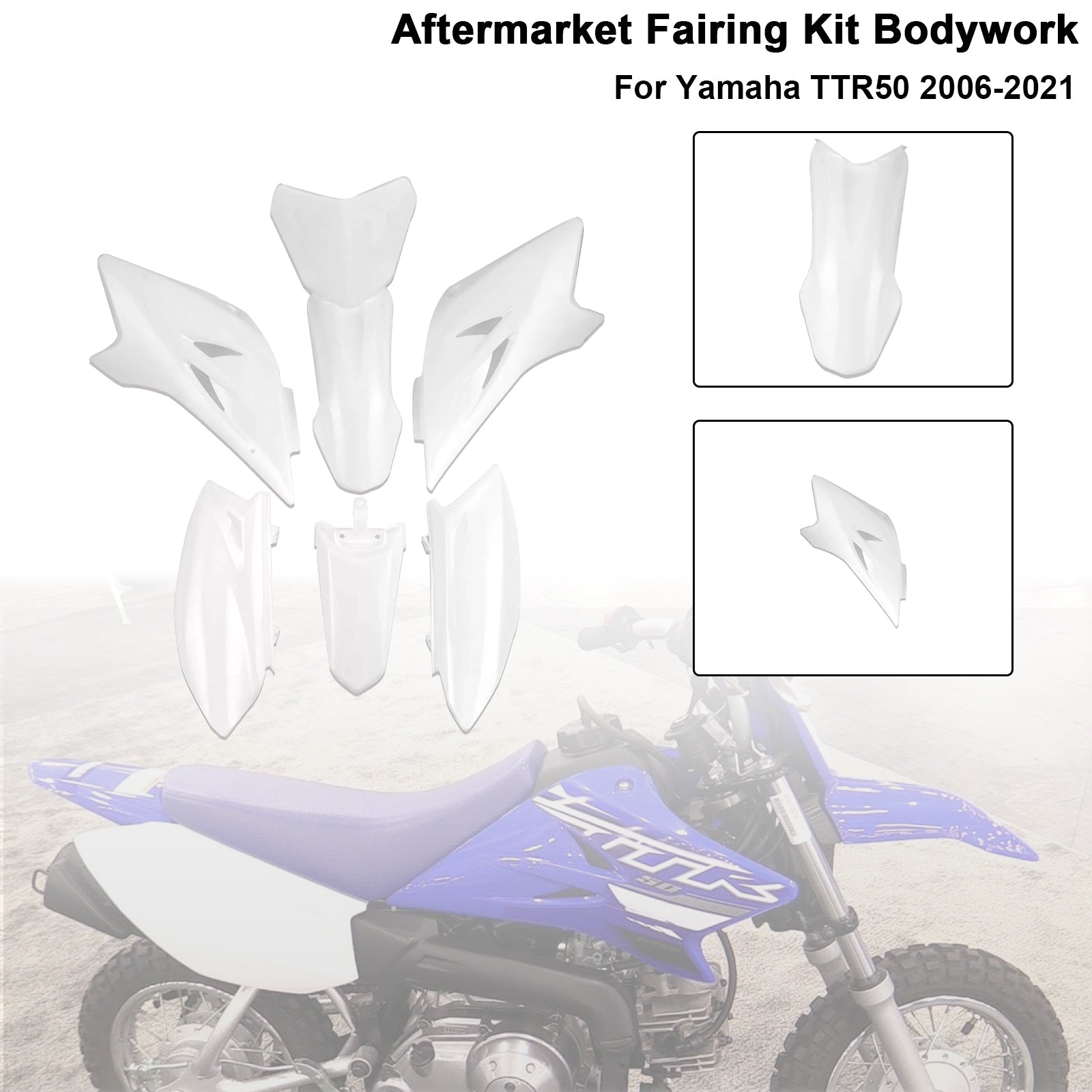 Kit per il corpo in plastica per carenatura di fango anteriore e posteriore per Yamaha TTR50 2006-2021