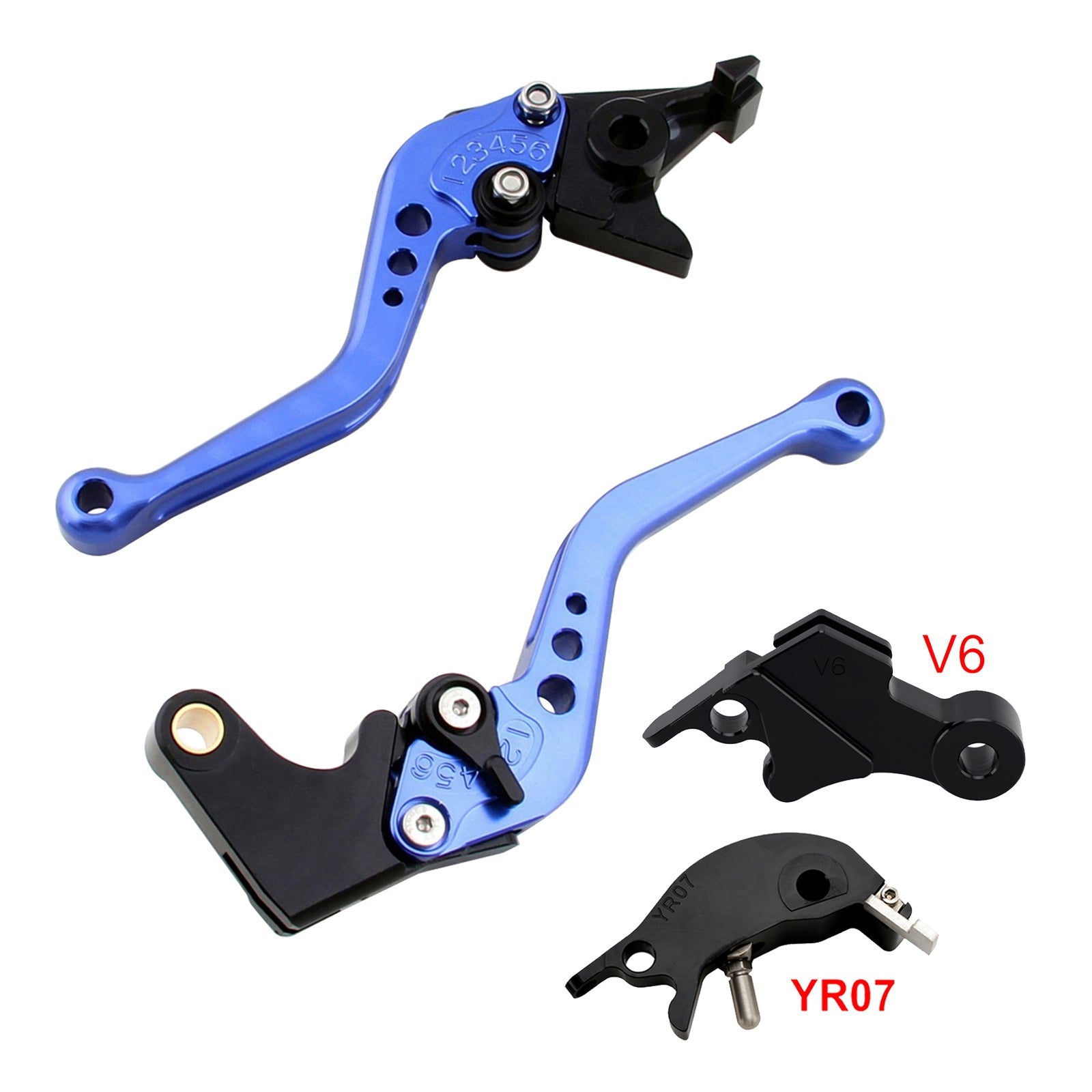 Nouveau levier de frein et d'embrayage court compatible avec YAMAHA XSR900 XSR900GP MT-09 MT-09SP 24-25
