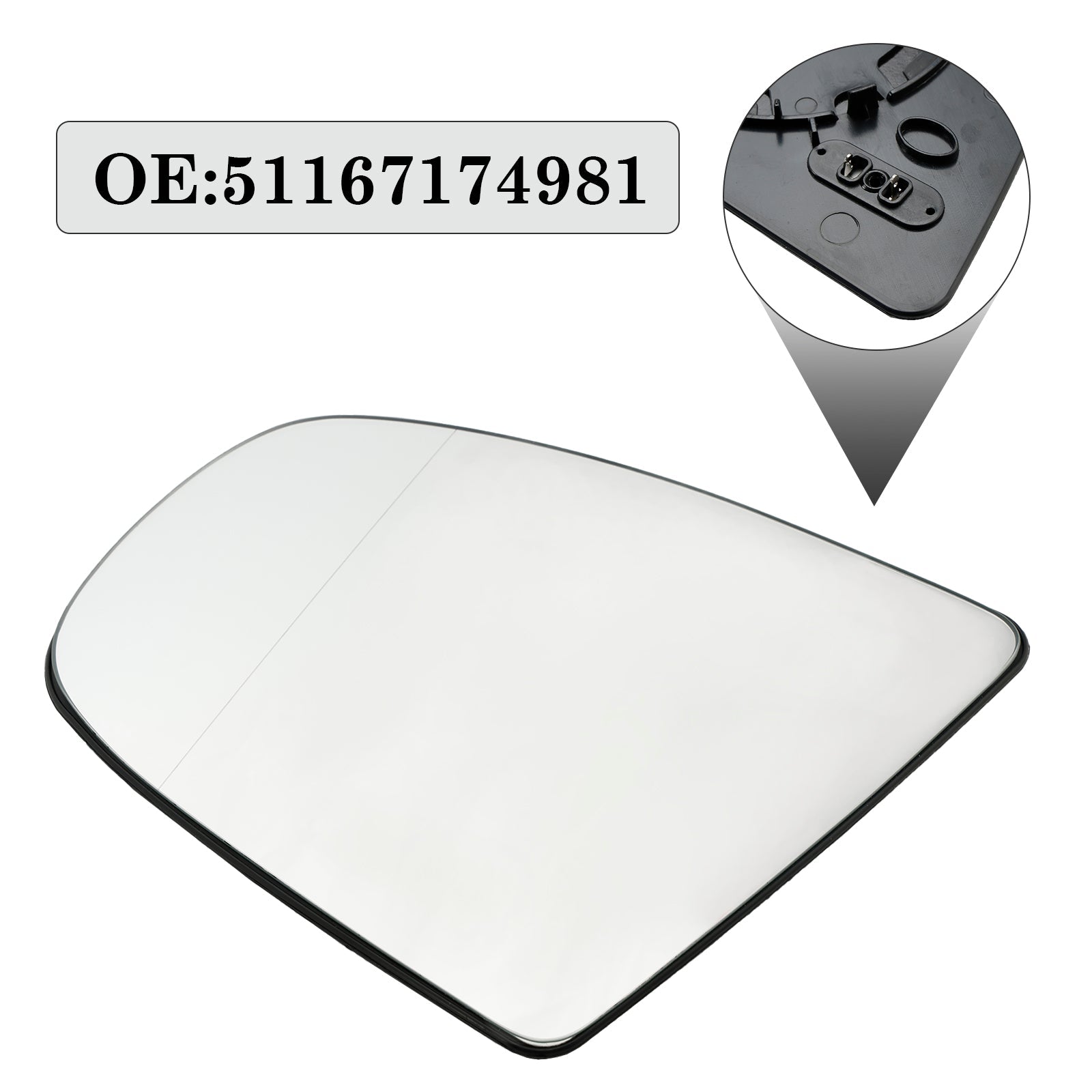 Achteruitkijkspiegel links met verwarmde vleugel BMW X5 E70 E70 LCI 2007-2013 51167174981