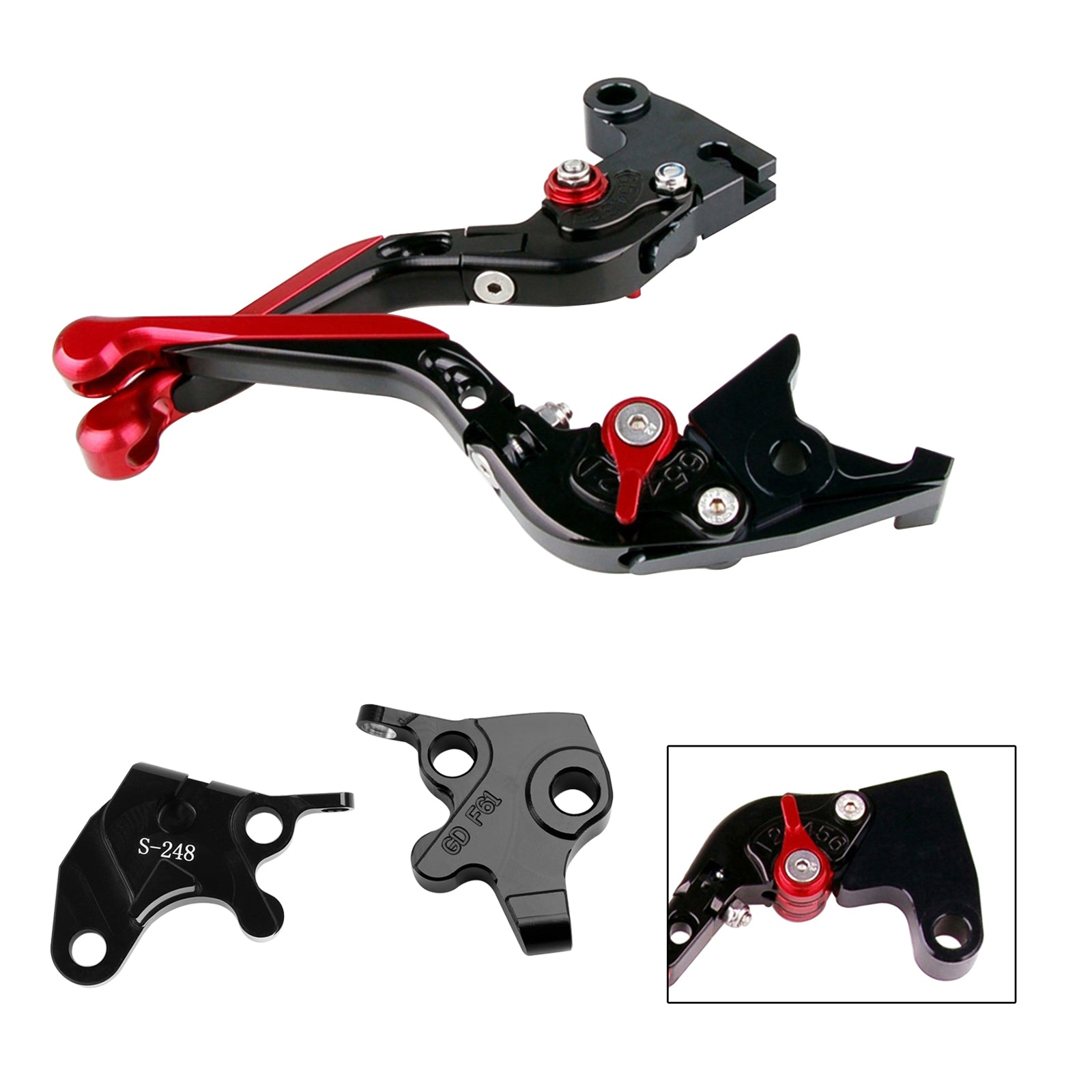 Levier de frein et d'embrayage réglable pour YAMAHA YZF R125 2008-2011