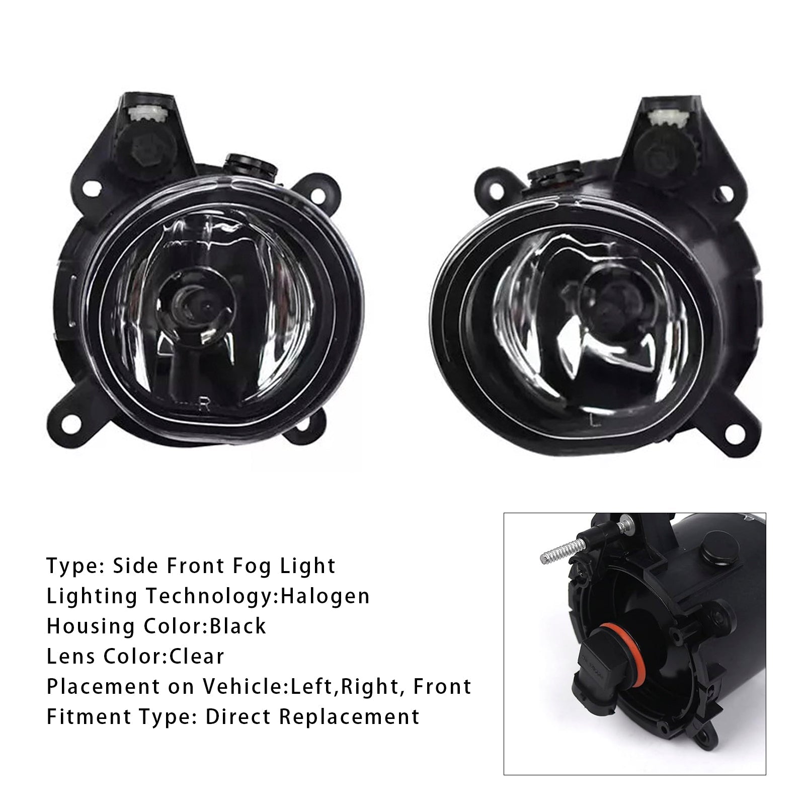 Coppia di luci della nebbia anteriore per Mini Cooper One R52 R53 63176925050