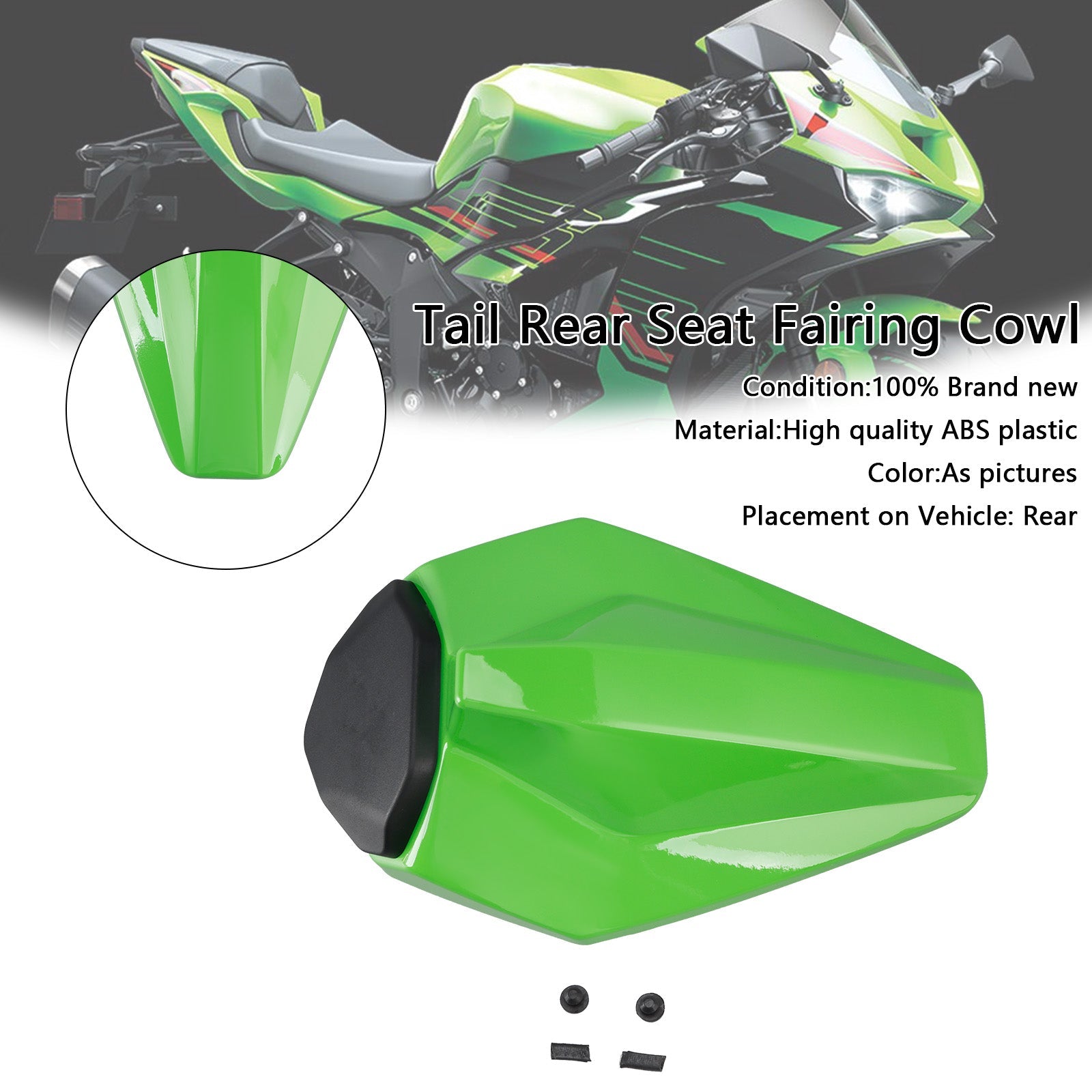Carénage de selle arrière Racing pour Kawasaki ZX6R ZX-6R 2019-2025