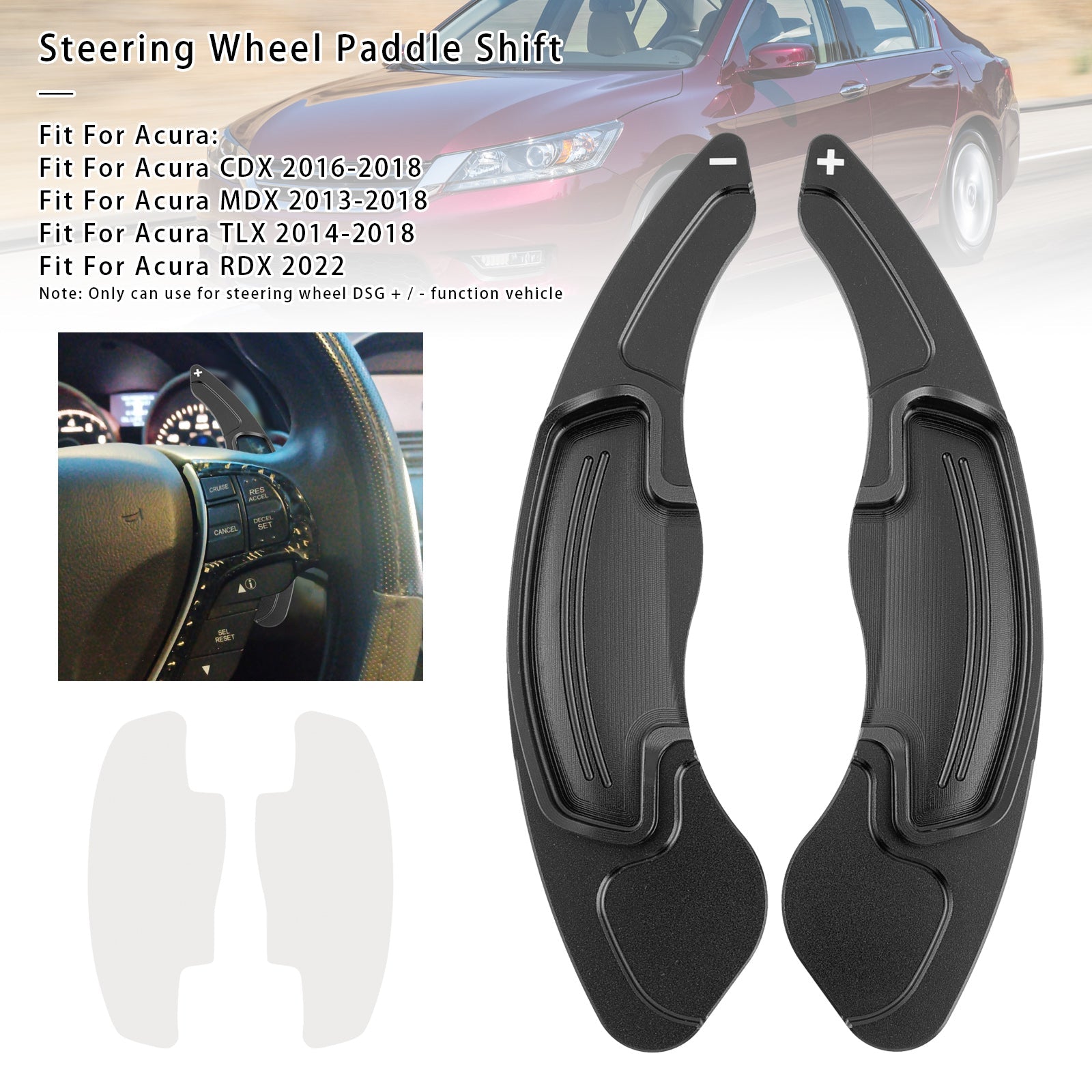 Pallet di cambio di velocità al volante per Acura RDX MDX CDX TLX 13-18