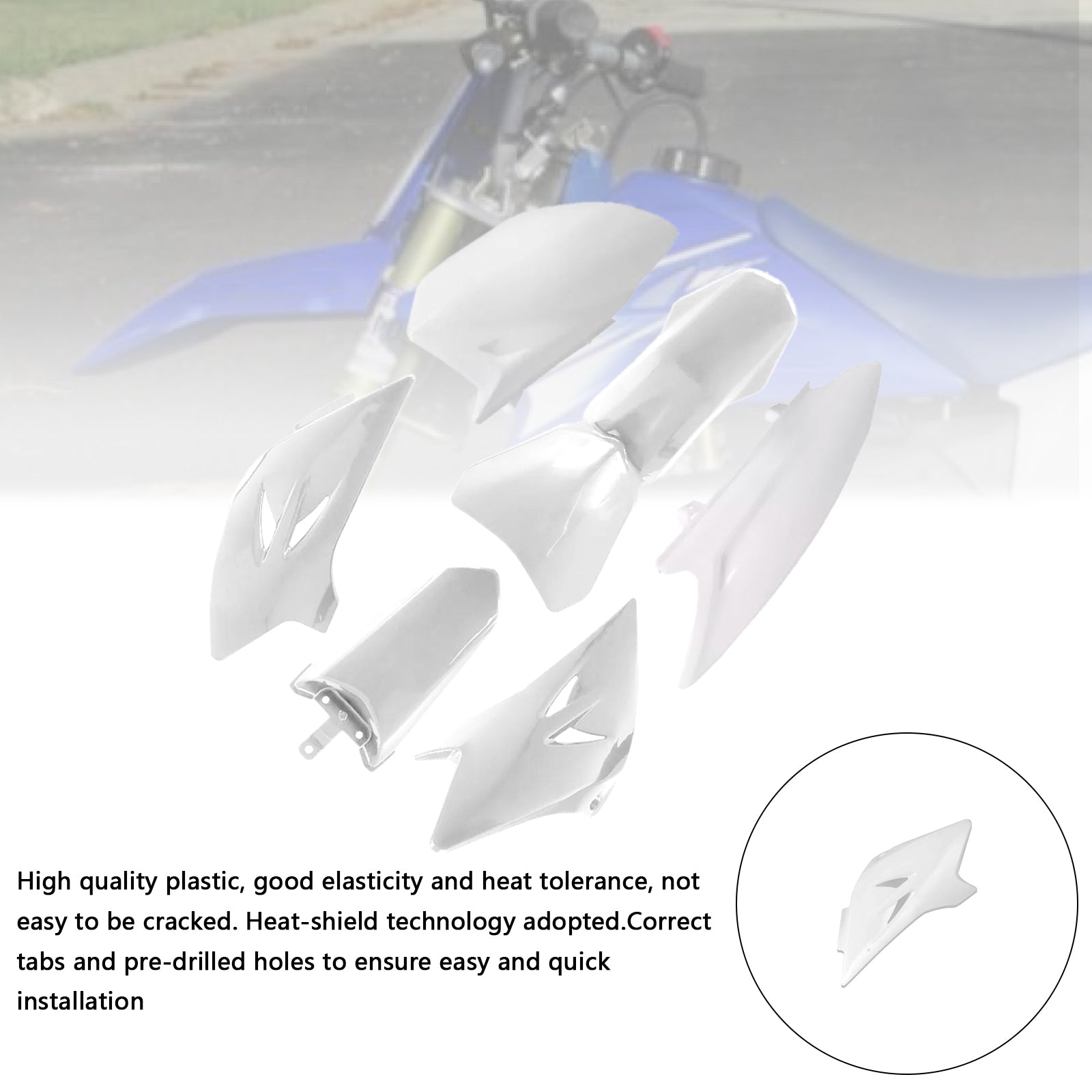 Kit per il corpo in plastica per carenatura di fango anteriore e posteriore per Yamaha TTR50 2006-2021