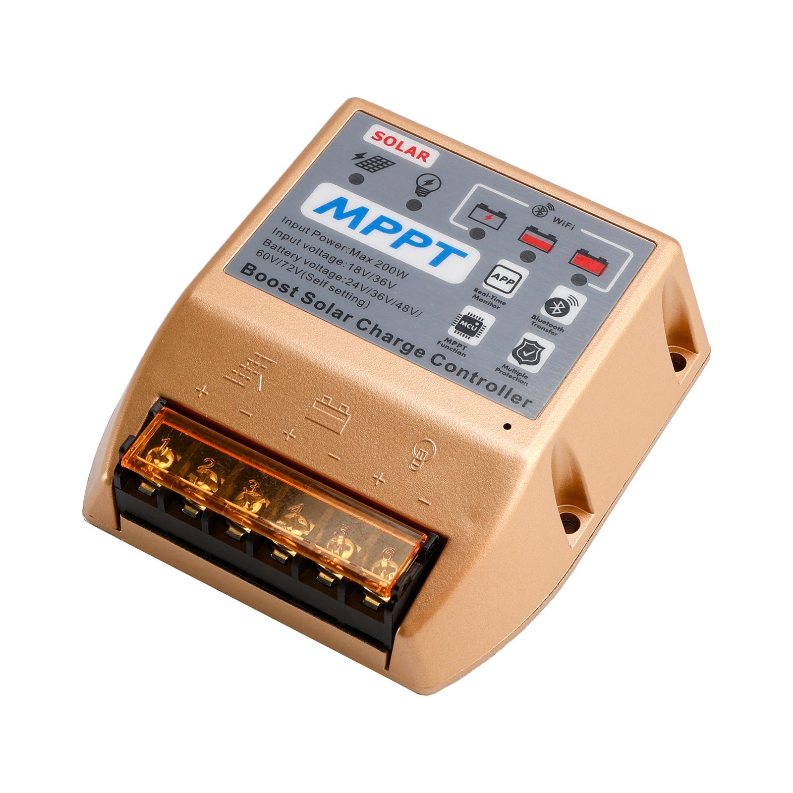 Contrôleur solaire MPPT Boost 10 A/20 A/30 A 24 V, 36 V, 48 V, 60 V, 72 V, application mobile, contrôle intelligent